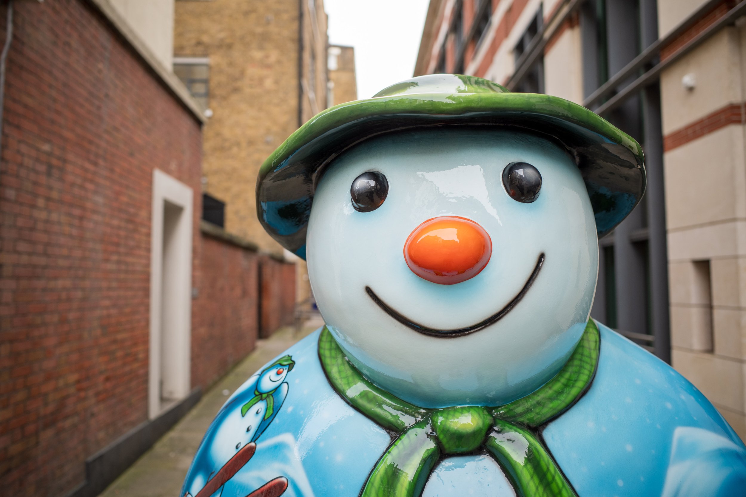  There were several of these snowmen around…smiling at us (photo/Jason Rafal) 