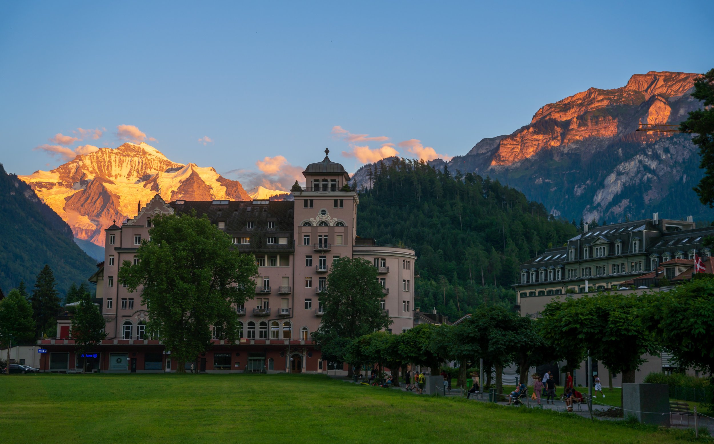 Alpenglow in Interlaken (photo/Jason Rafal)