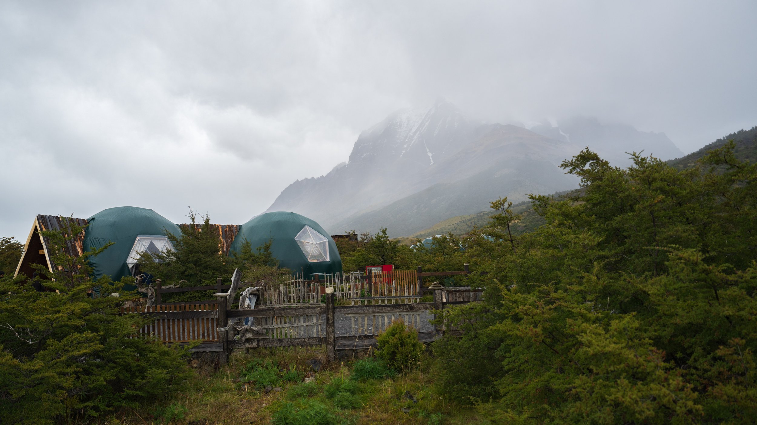  Cloudy views when we arrived at EcoCamp (photo/Jason Rafal) 