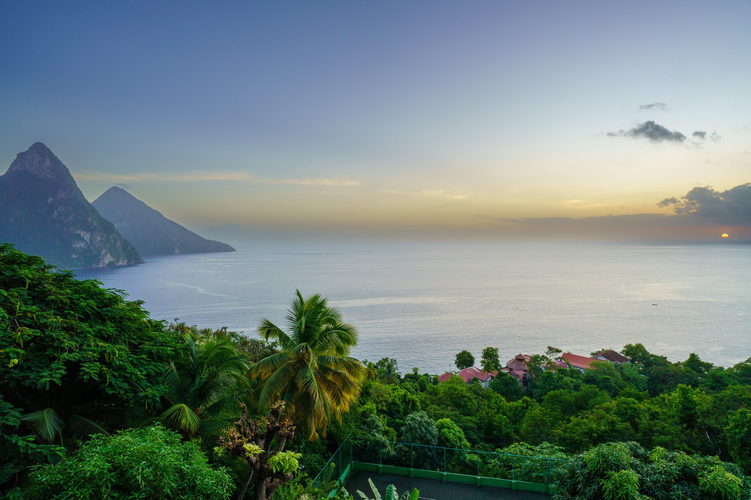 The incredible sunset view from our villa (photo/Jason Rafal)