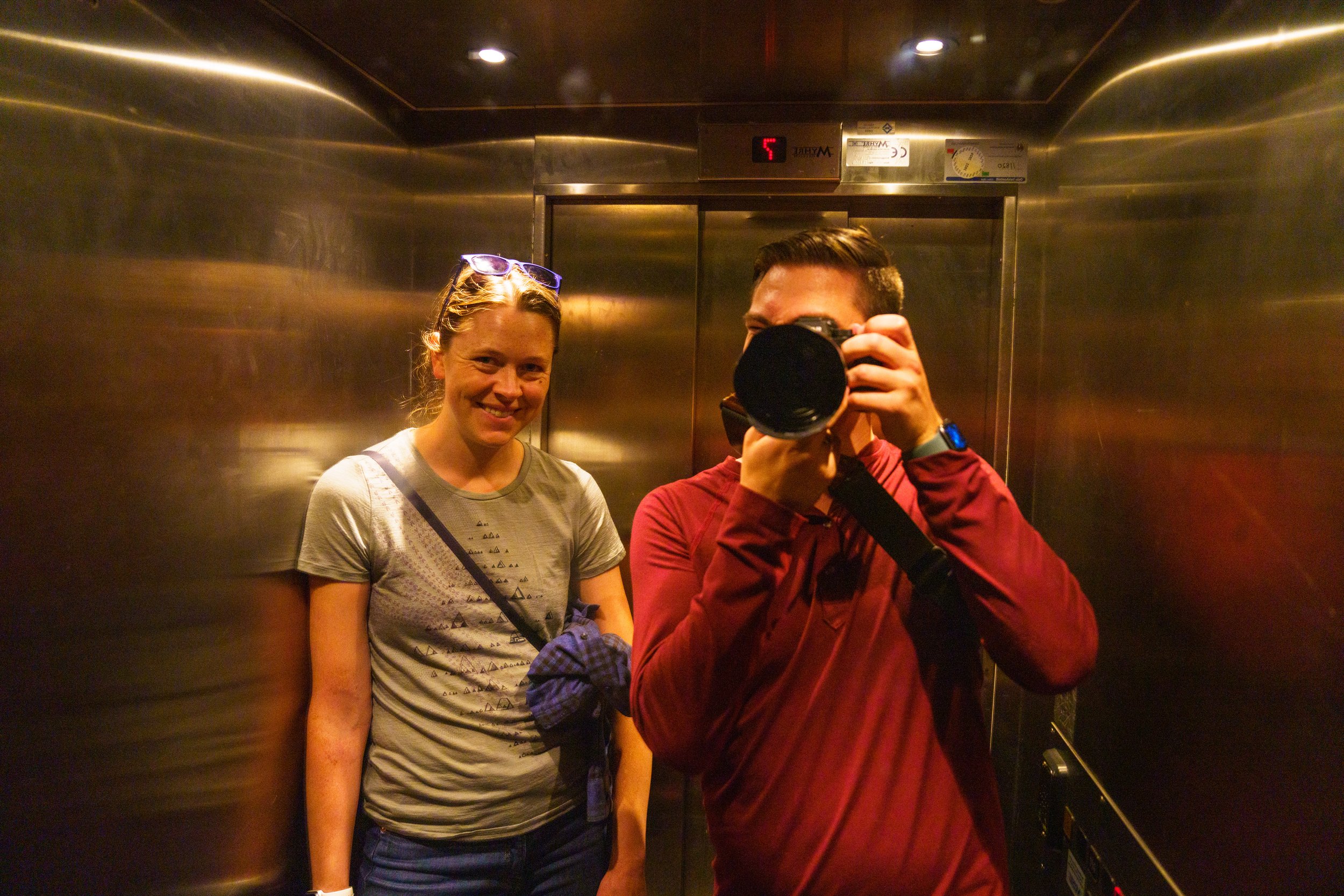Tiny elevator self portrait (photo/Jason Rafal)