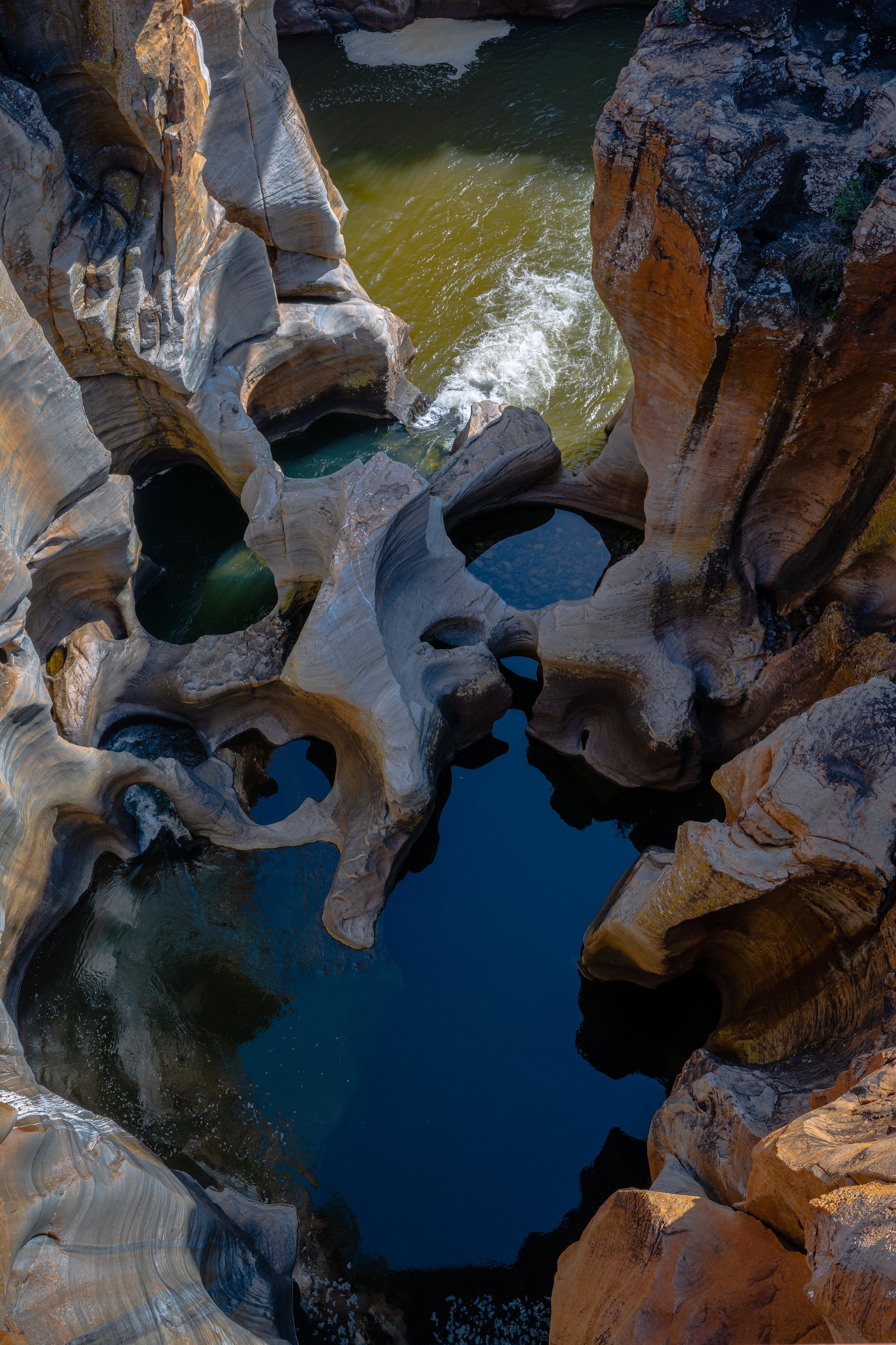 Looking down into the potholes (photo/Jason Rafal)