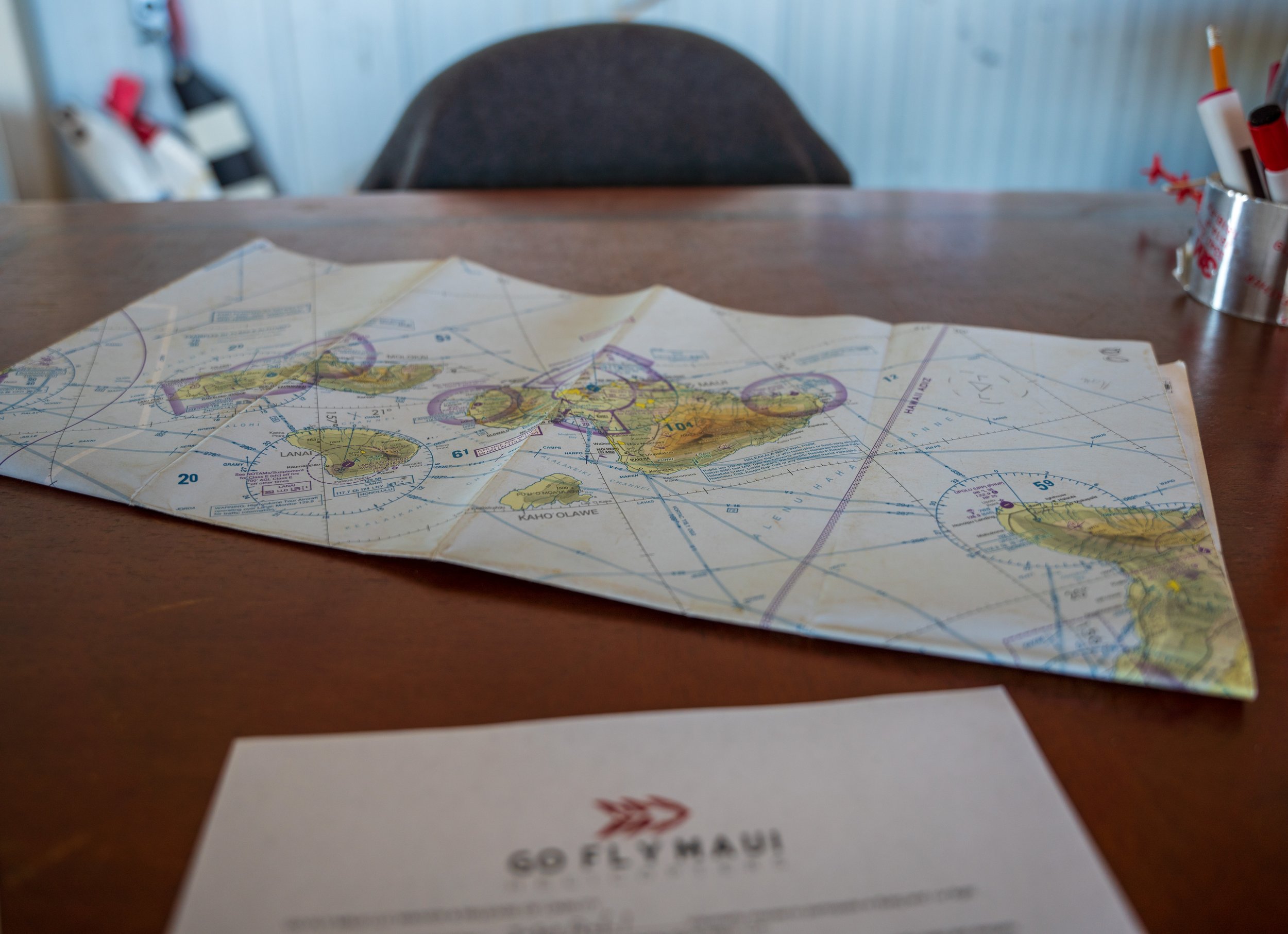  The map Nick used to suggest routes (photo/Jason Rafal) 