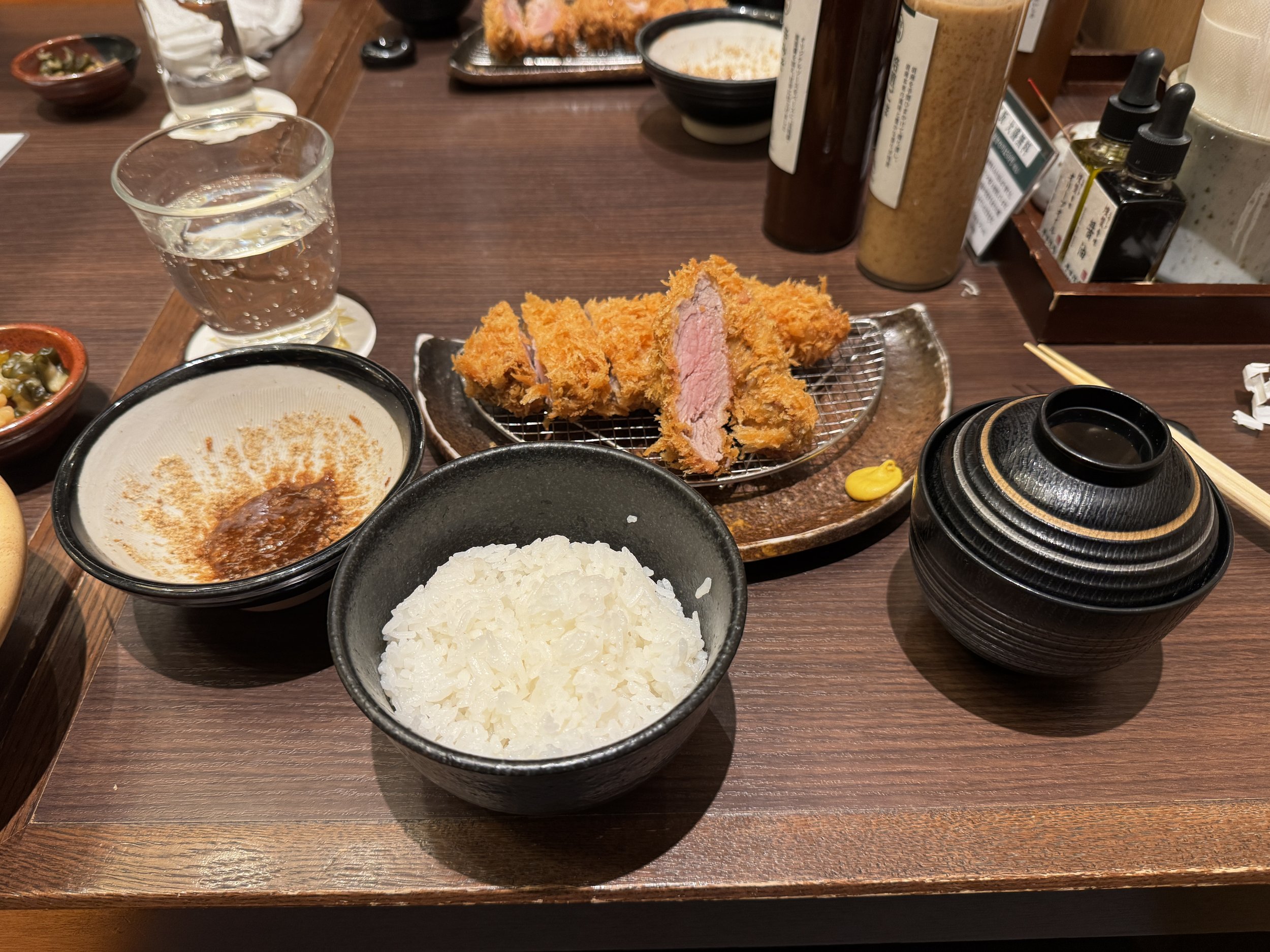  We’re glad we braved whatever small fire was happening for this delicious tonkatsu (photo/Jason Rafal) 