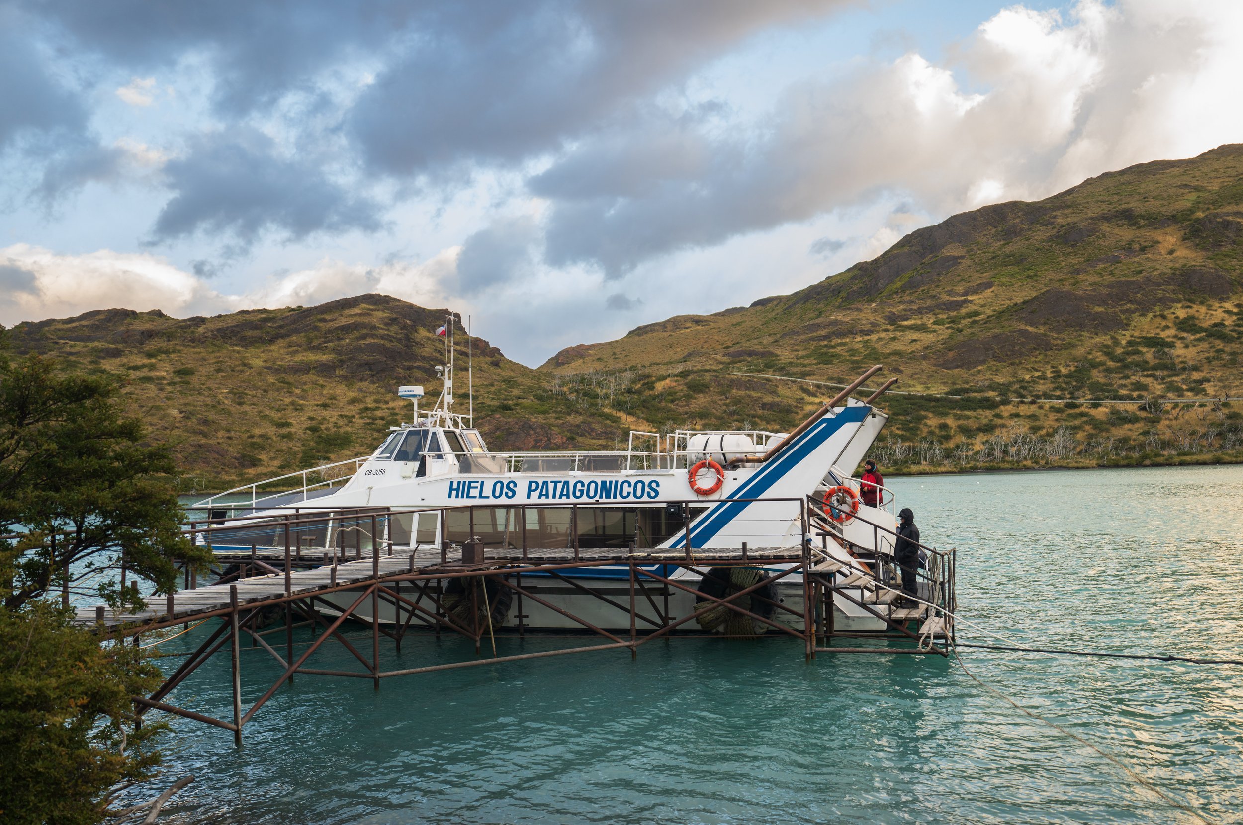  The boat waiting to take us across the lake (photo/Jason Rafal) 