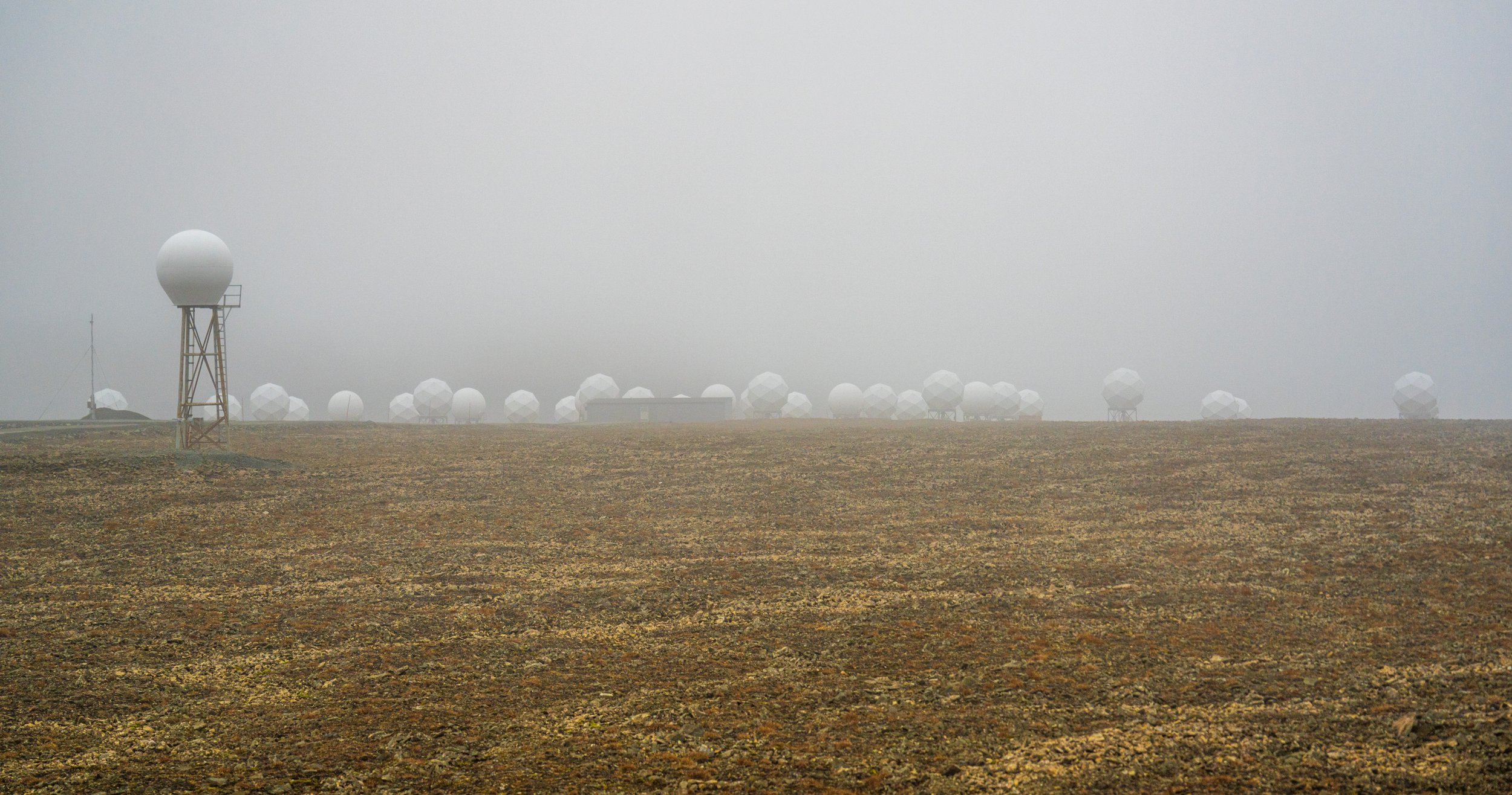  Radomes in the fog (photo/Jason Rafal) 