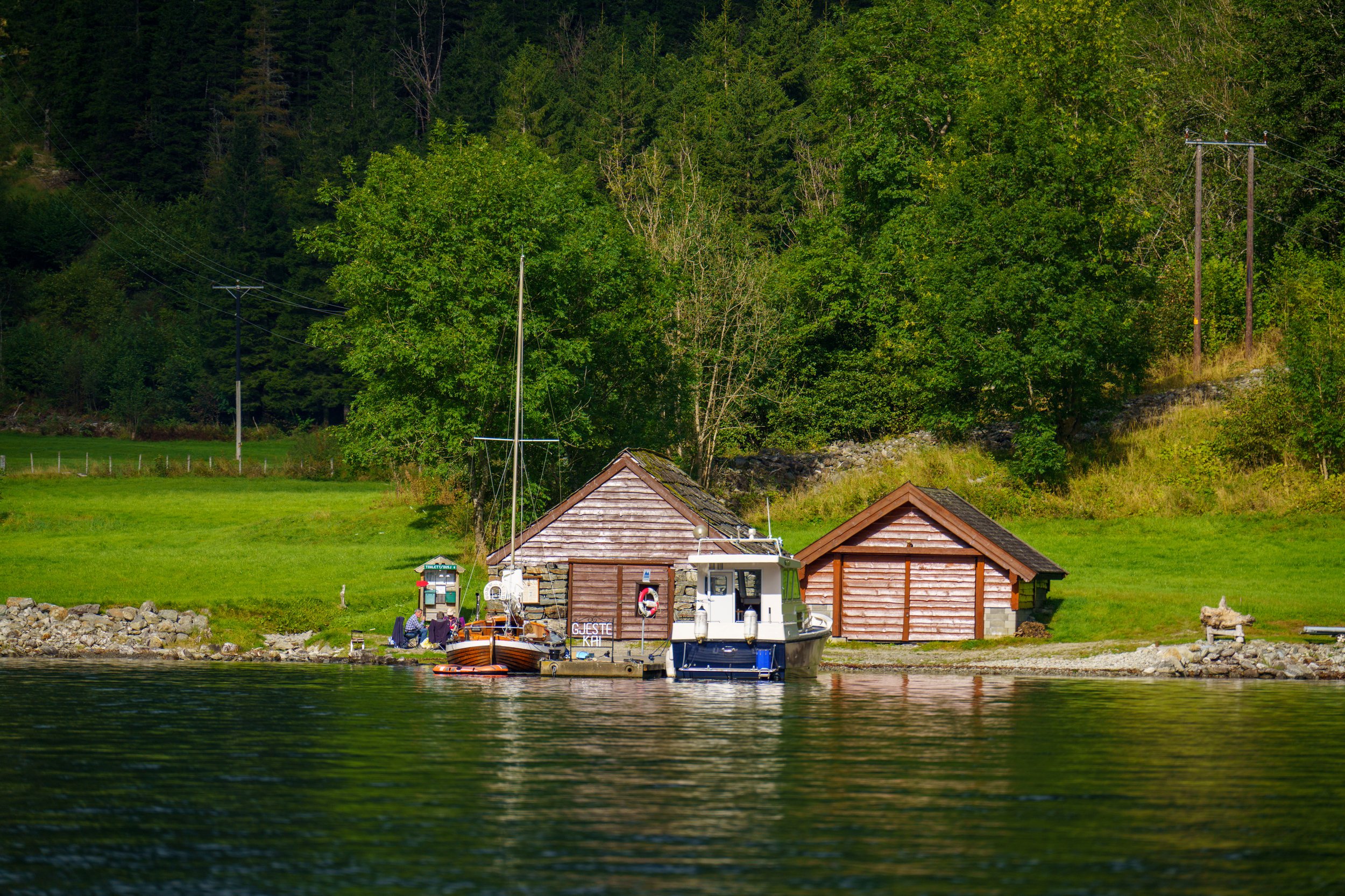 A boat dock deep in a fjord (photo/Jason Rafal)