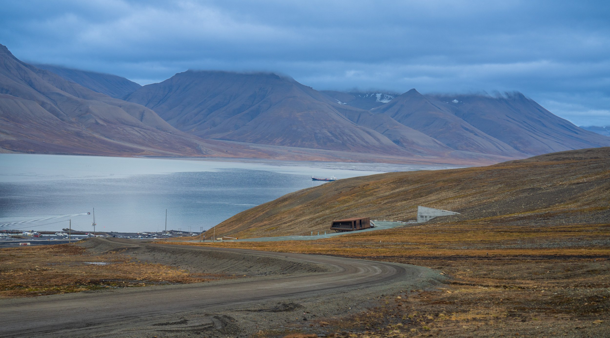  Looking down the hill at the Global Seed Vault (photo/Jason Rafal) 