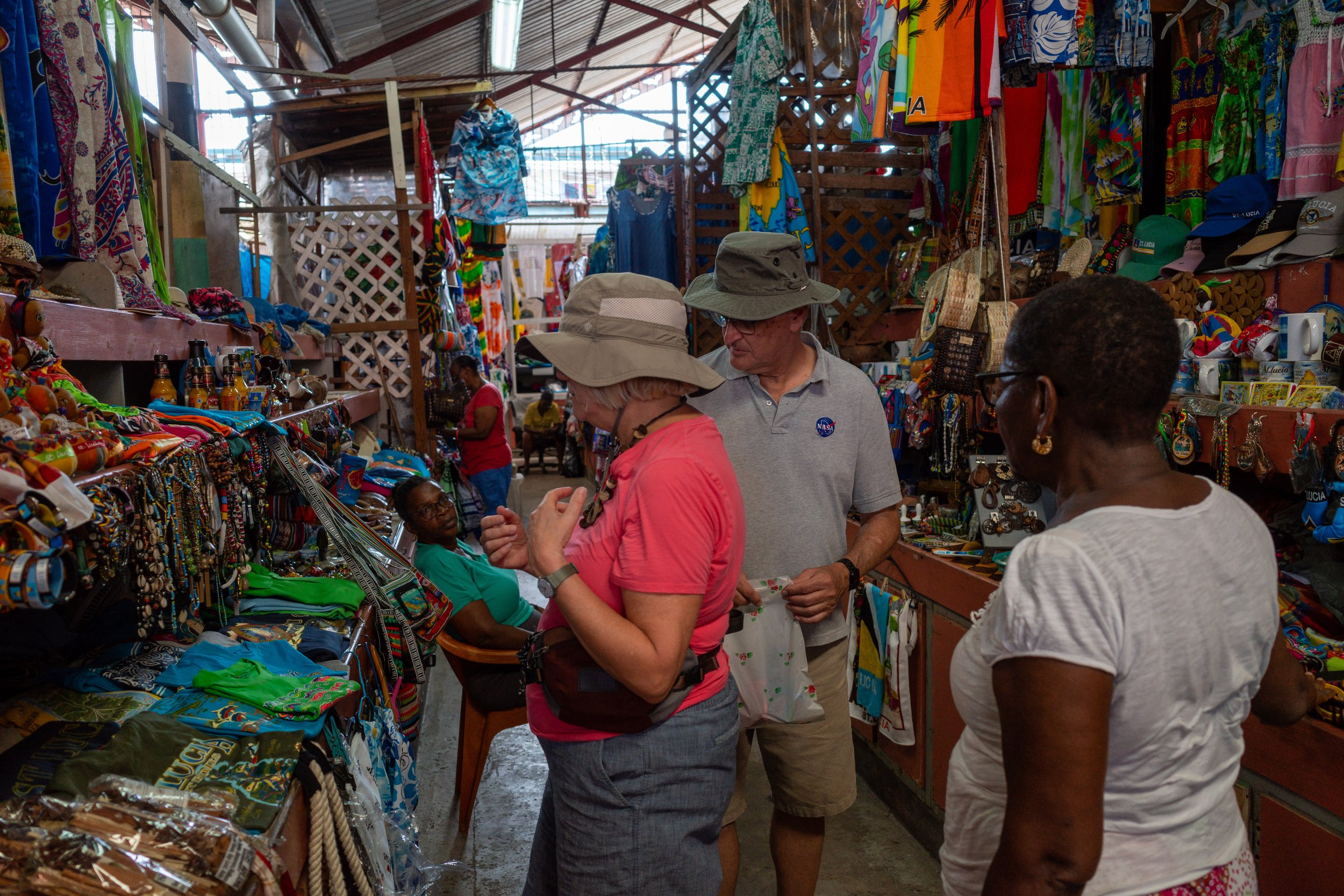 Shopping at Castries Market (photo/Jason Rafal)