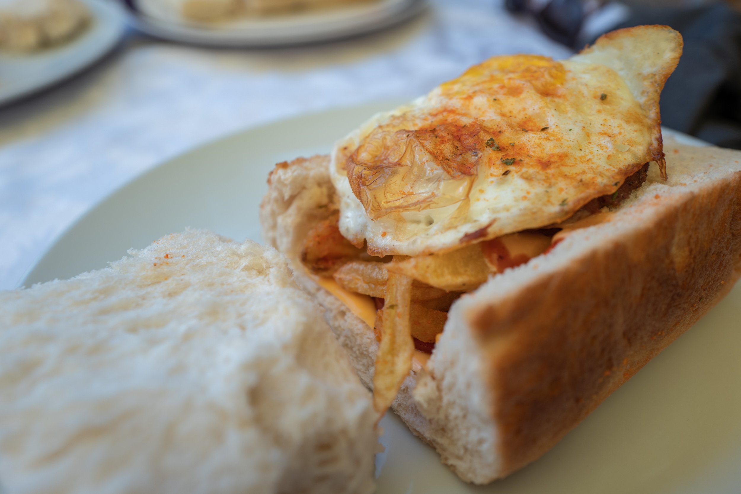  A kota sandwich, a local street food designed to be easily portable and carb-heavy (it’s delicious) (photo/Jason Rafal) 