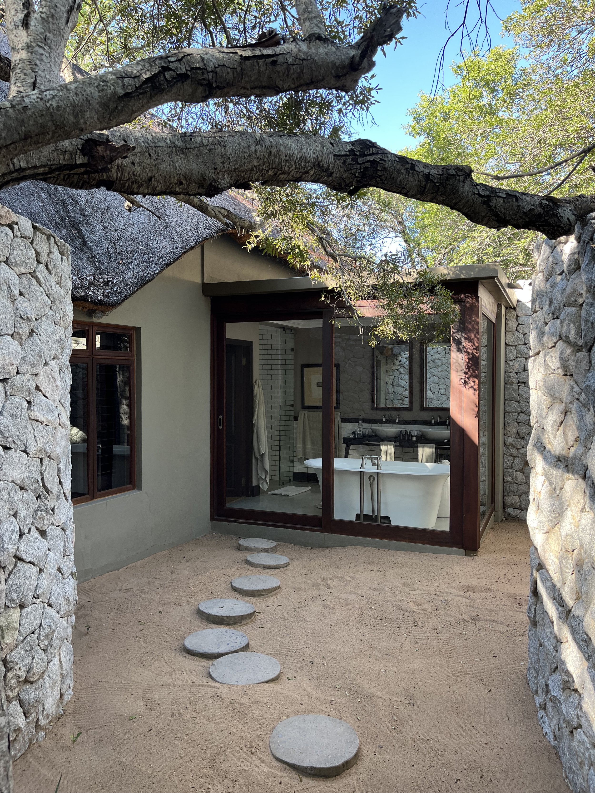 The view of our bathroom from the outdoor shower (photo/Nicole Harrison)