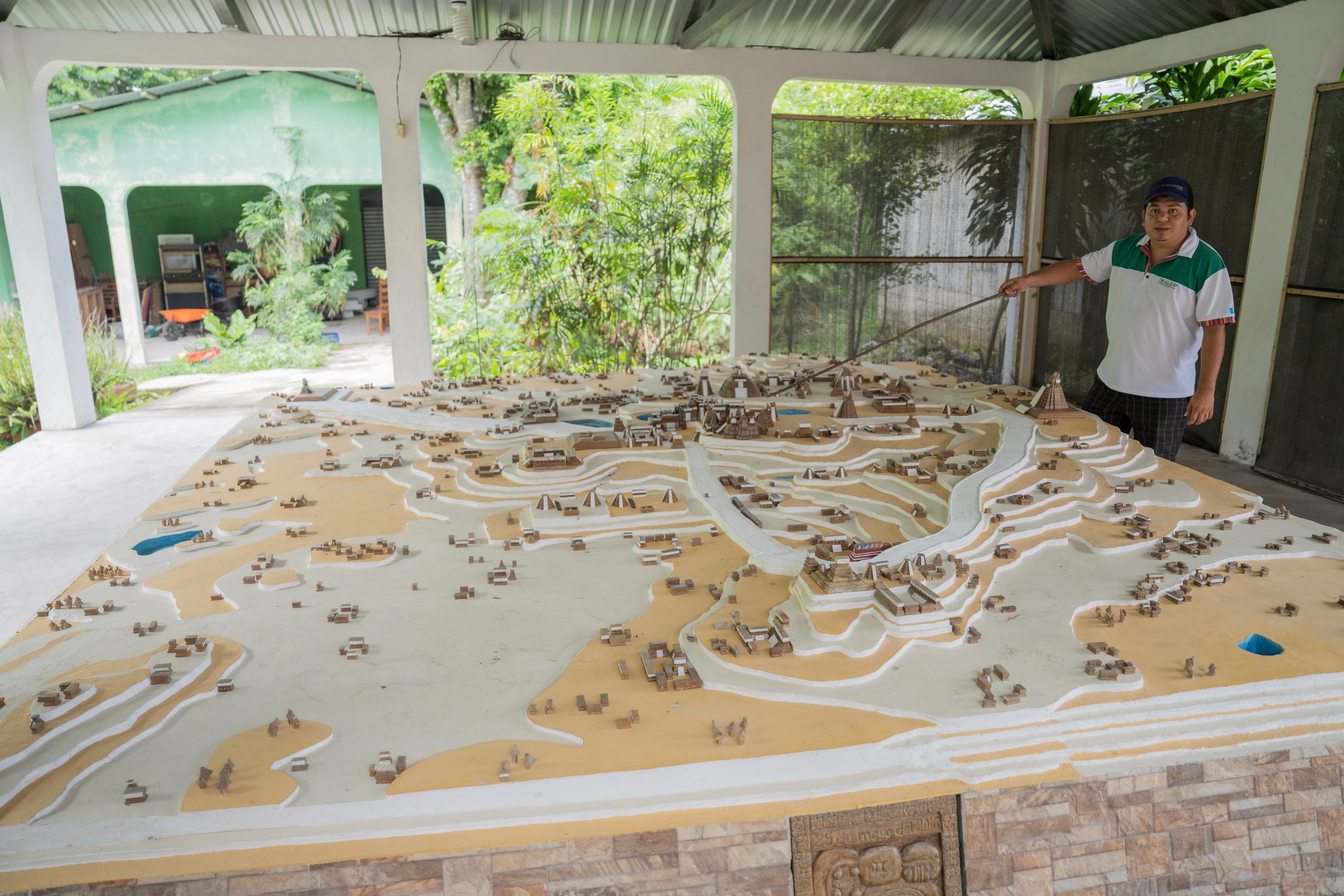  Taking a look at the part of Tikal we’d be exploring (photo/Jason Rafal) 
