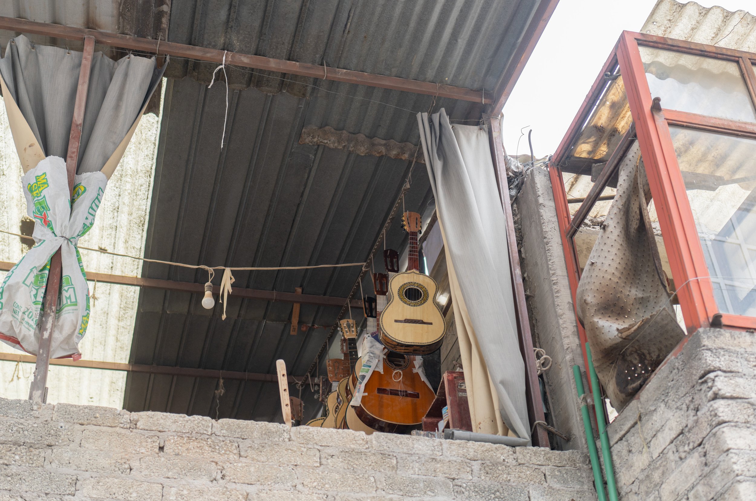 A peek up into the guitar studio (photo/Jason Rafal)