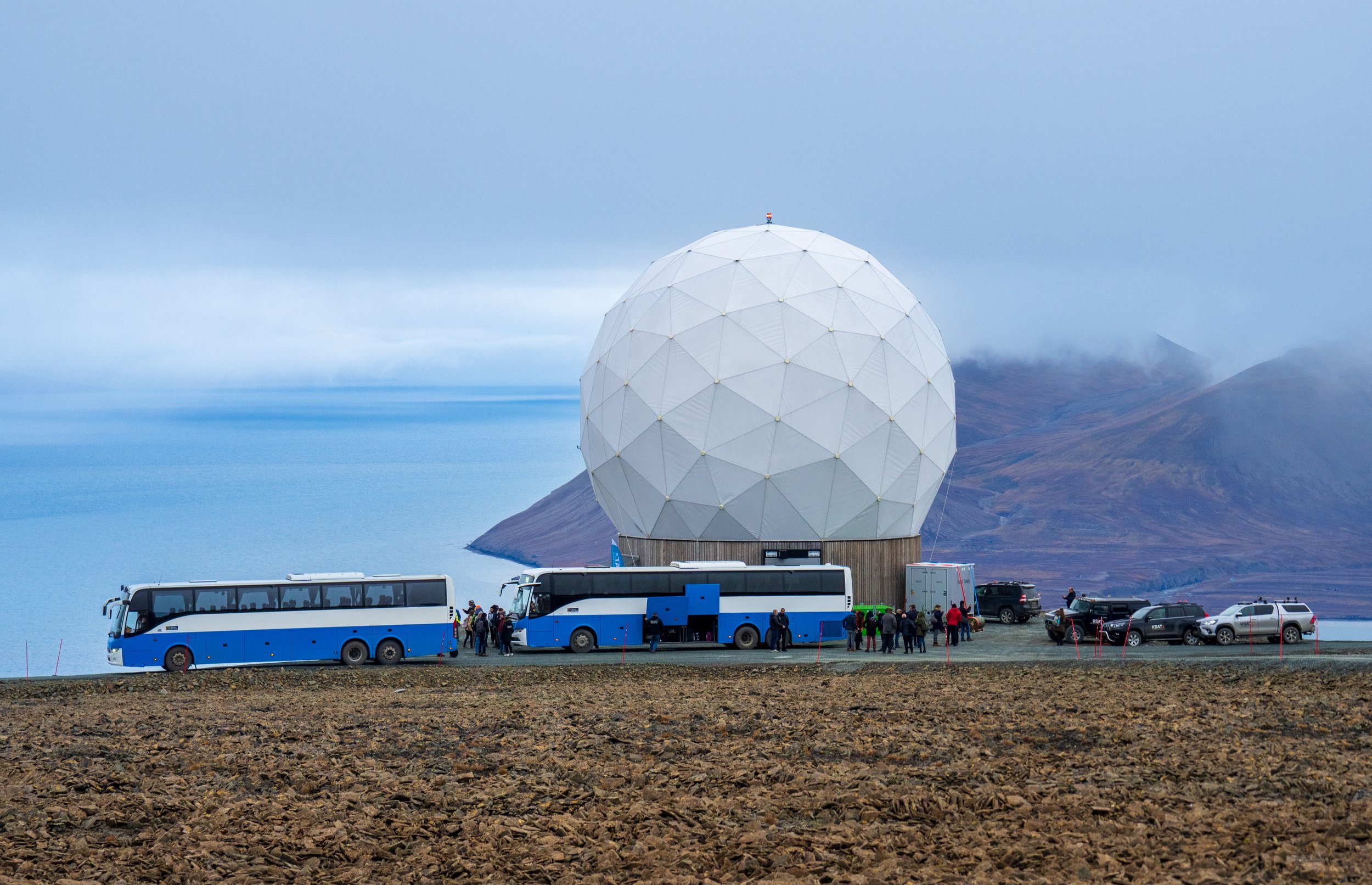  The scale of the larger radomes (photo/Jason Rafal) 
