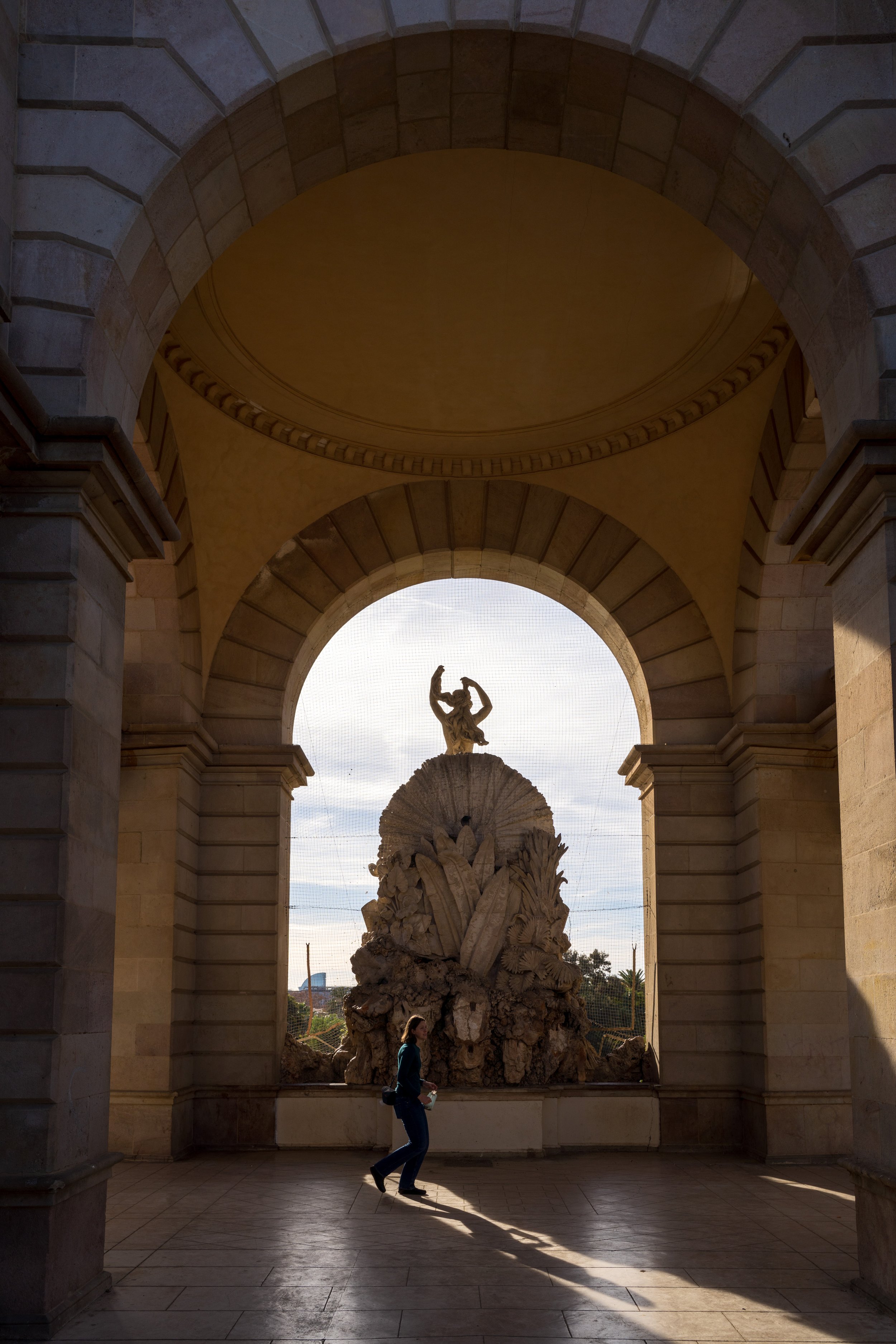  Walking through the structure above the pond (photo/Jason Rafal) 