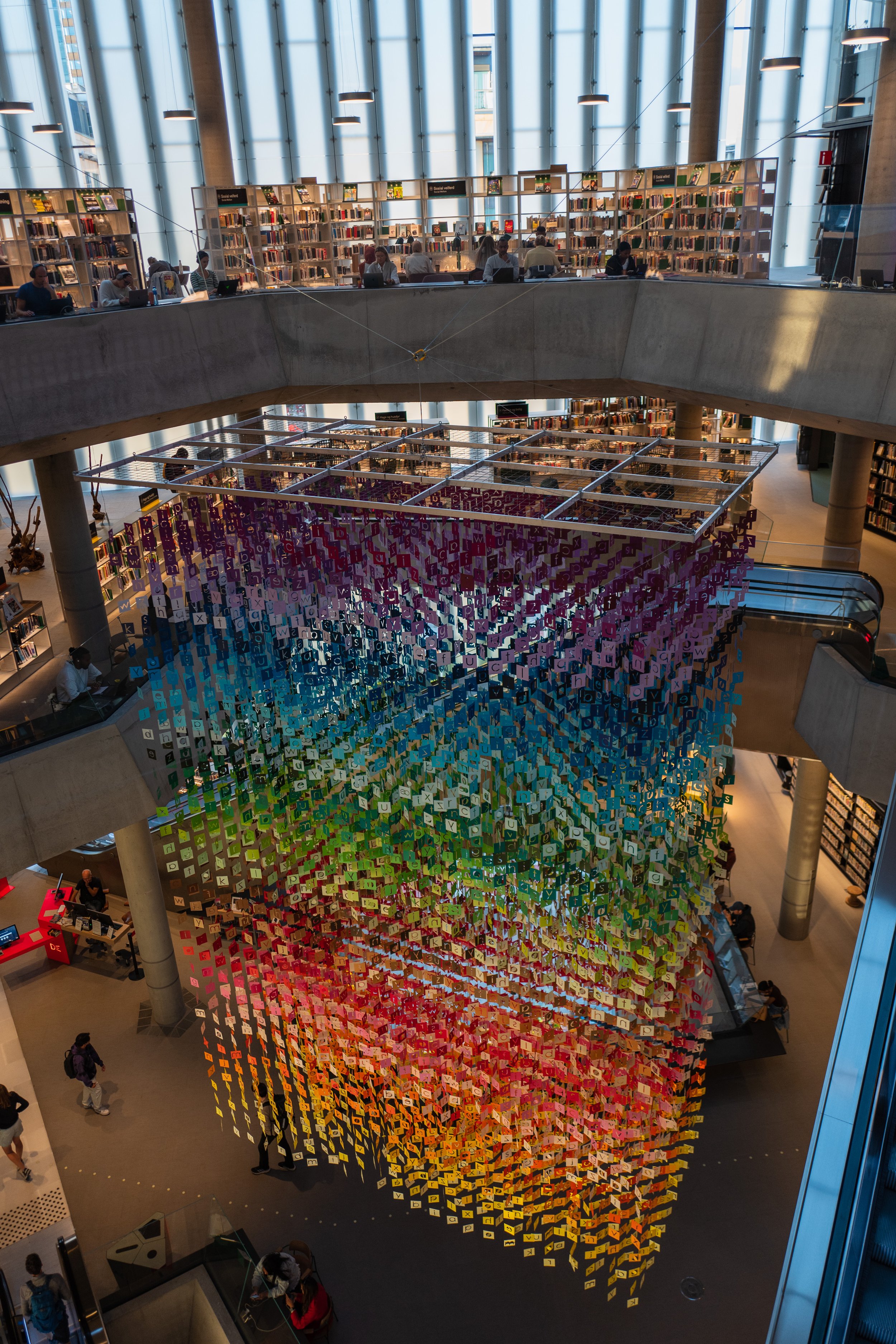 A massive art piece in the central library (photo/Jason Rafal)