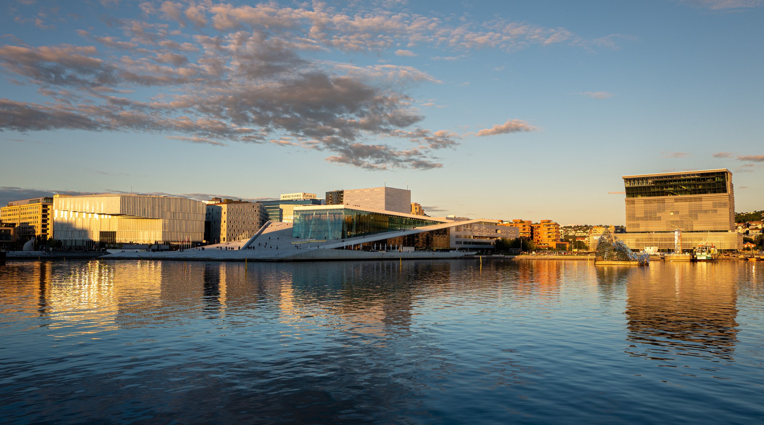 The central library on the left, opera house in the middle, and Munch museum on the right (photo/Jason Rafal)