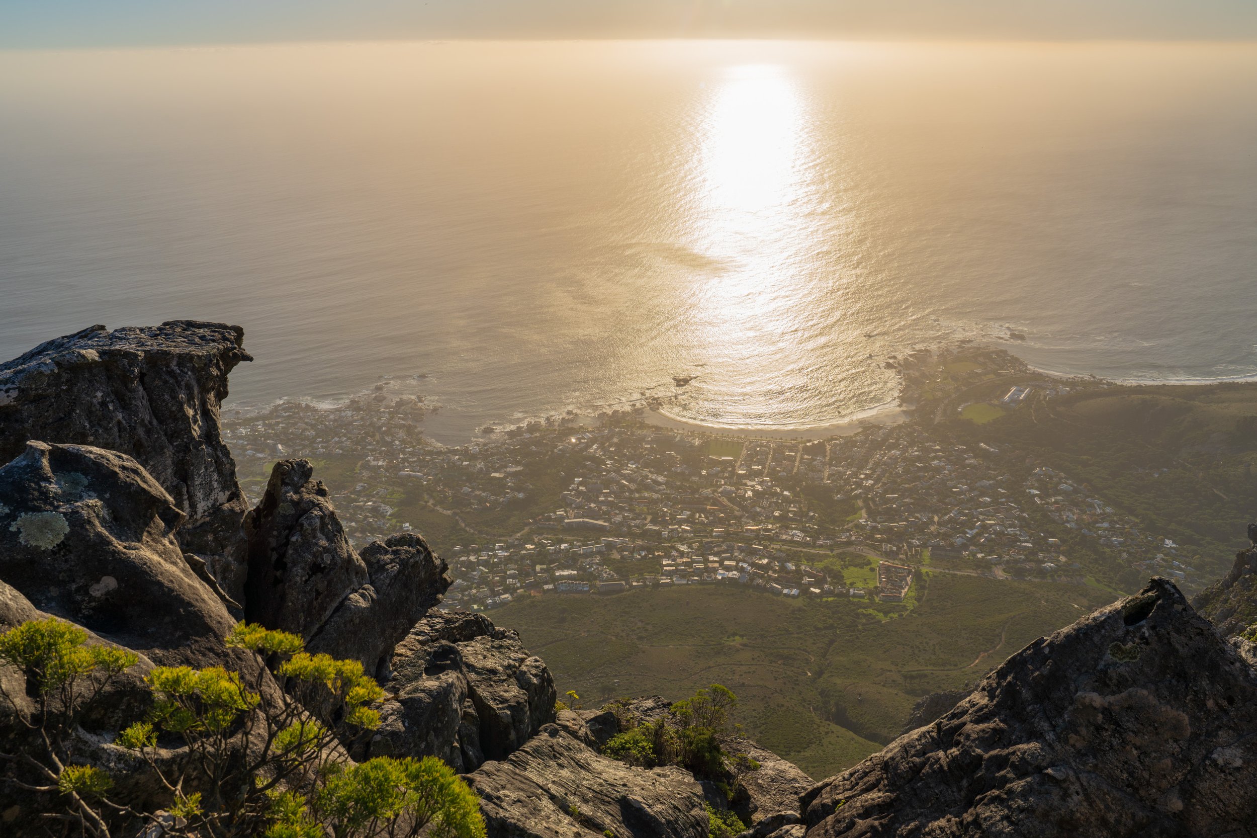  Looking down at Camps Bay (photo/Jason Rafal) 