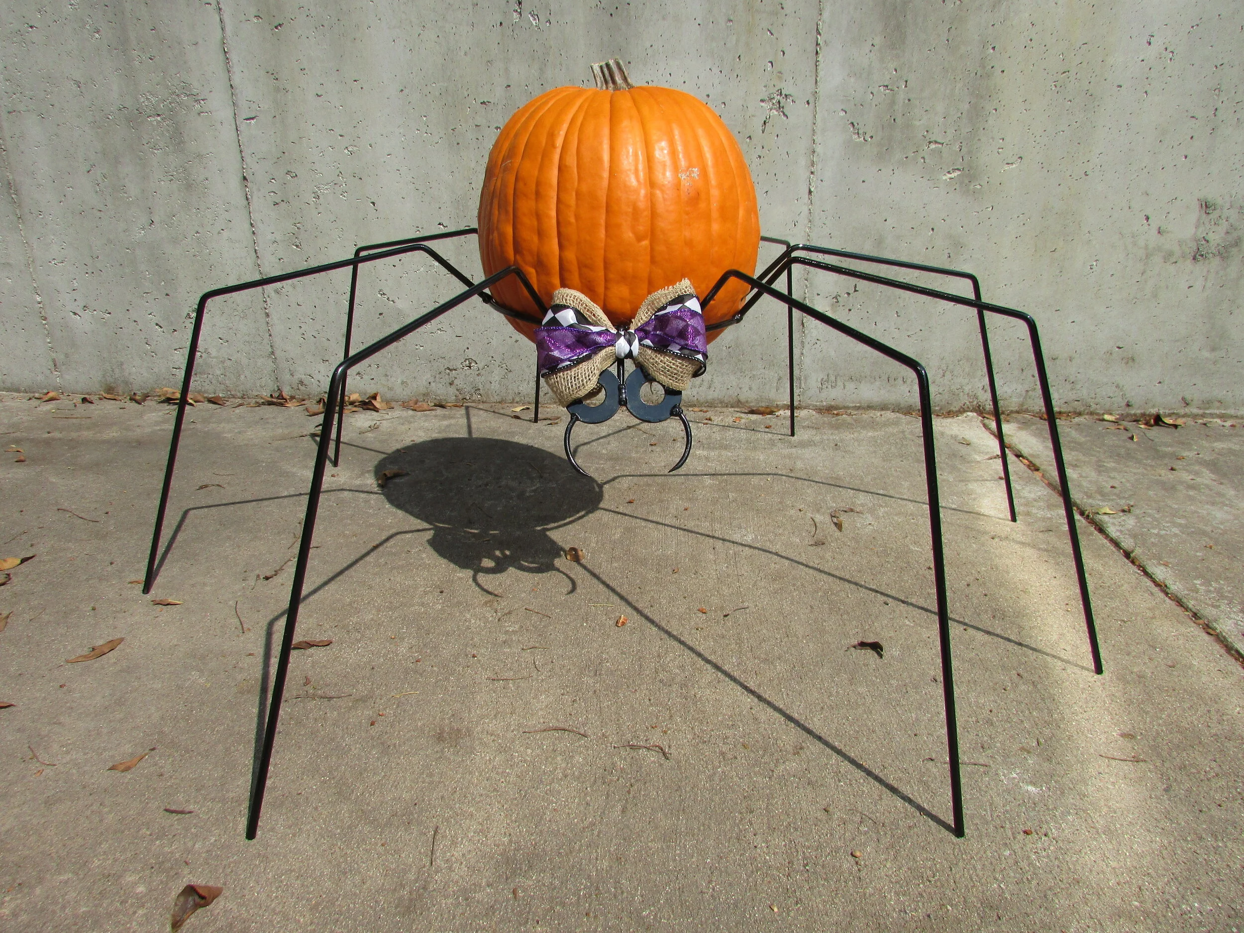 Whimsy Spider Pumpkin Flower Holder