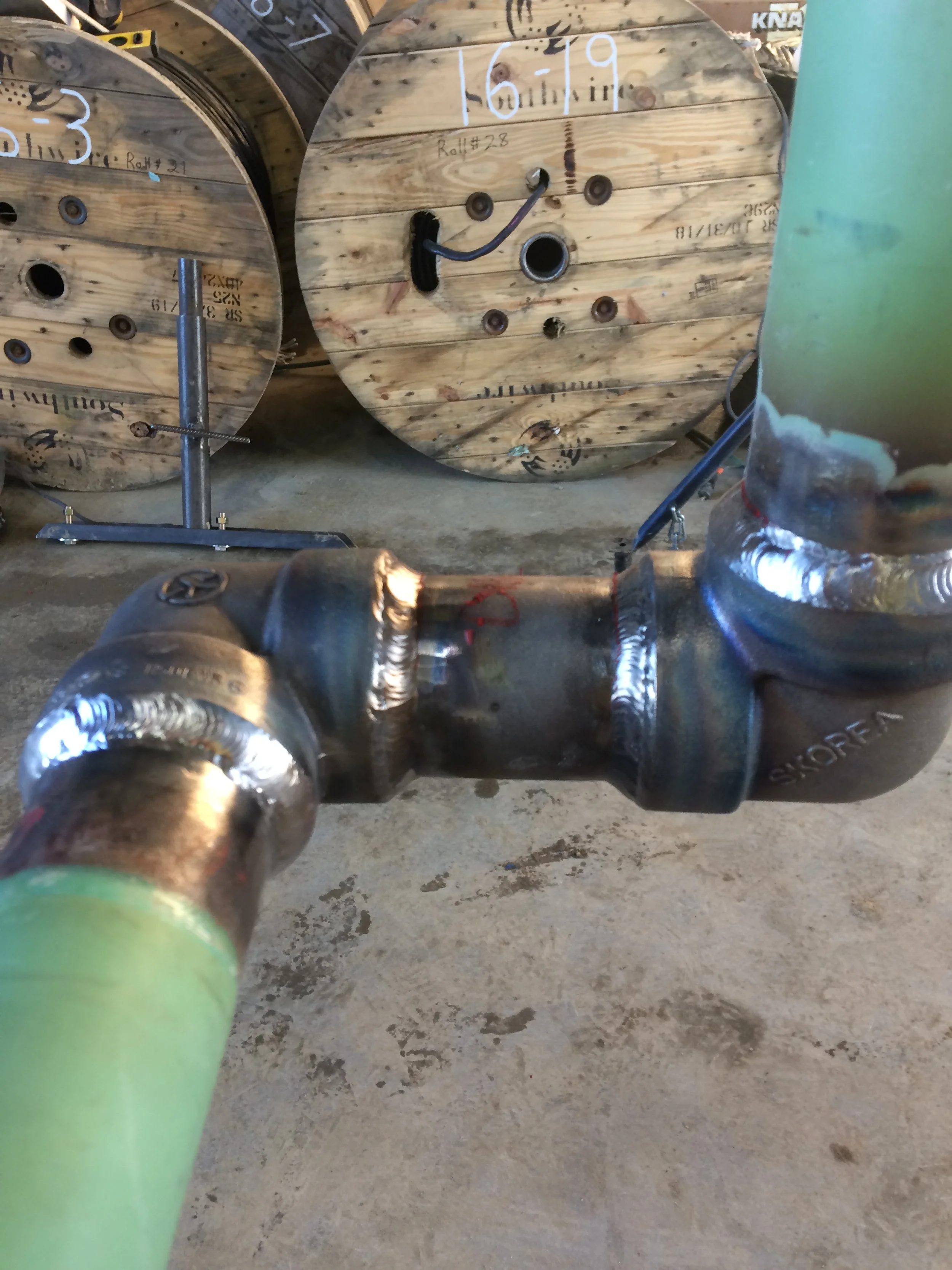 Tig on 3" socket welds.