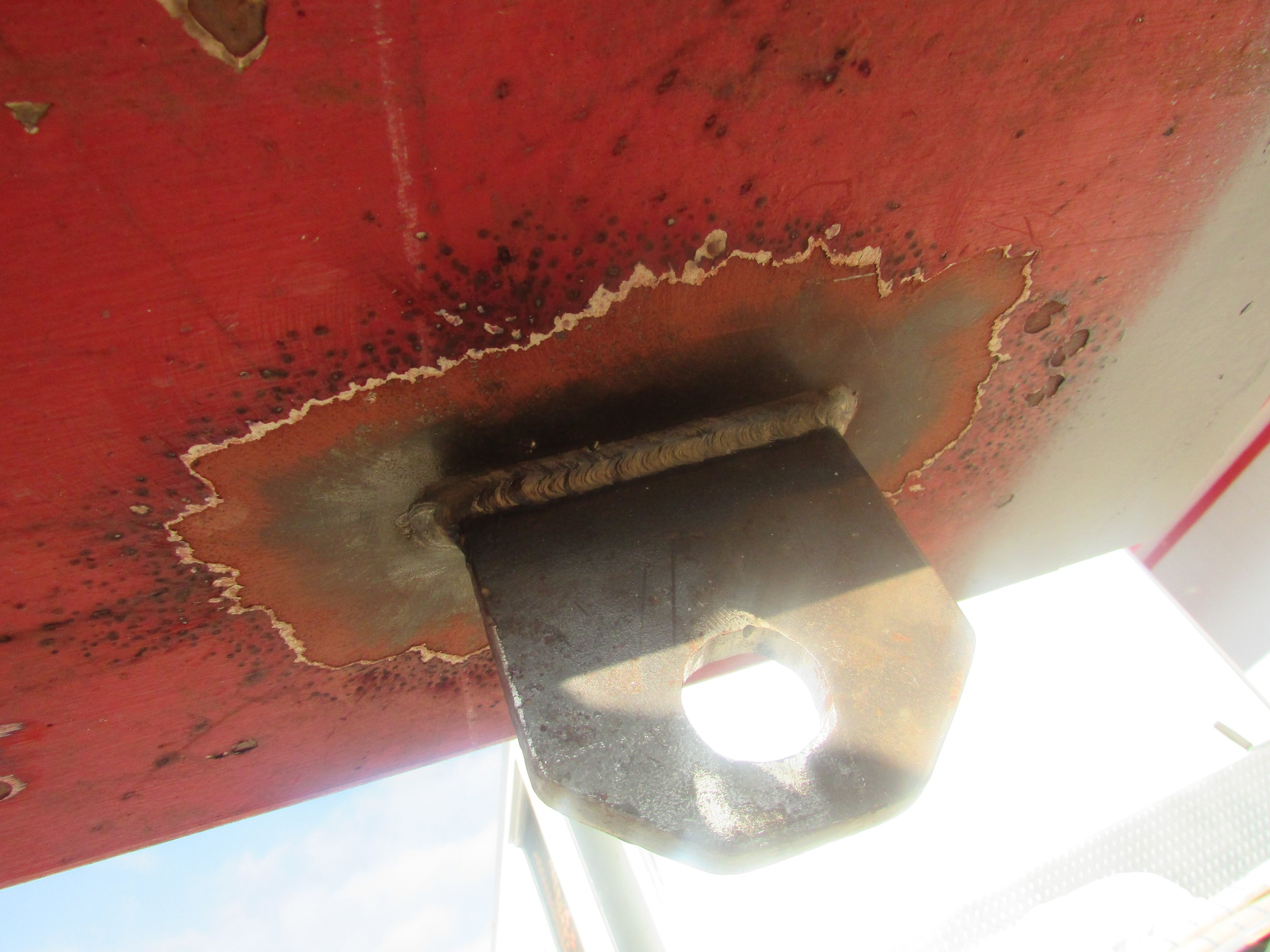  This was a 6000 pound piece of steel. It wasn’t exactly roll- out material. This is the opposite pad welded in the over head position. Any guy who can weld a bit can make a decent weld in a comfortable position. But a WELDER can do it in any positio