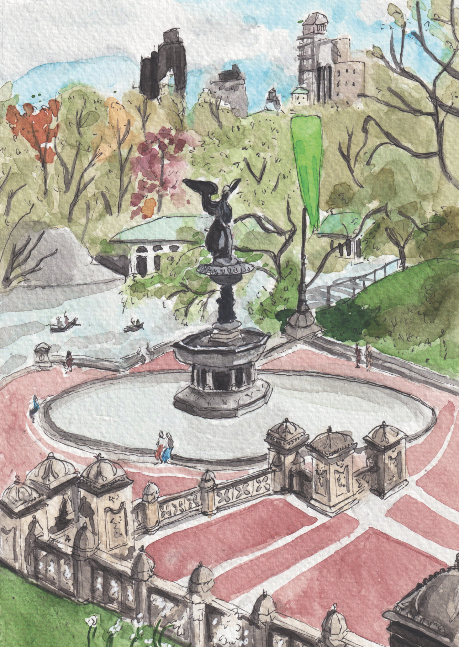 Central Park - New York - Bethesda Fountain, Central Park i…