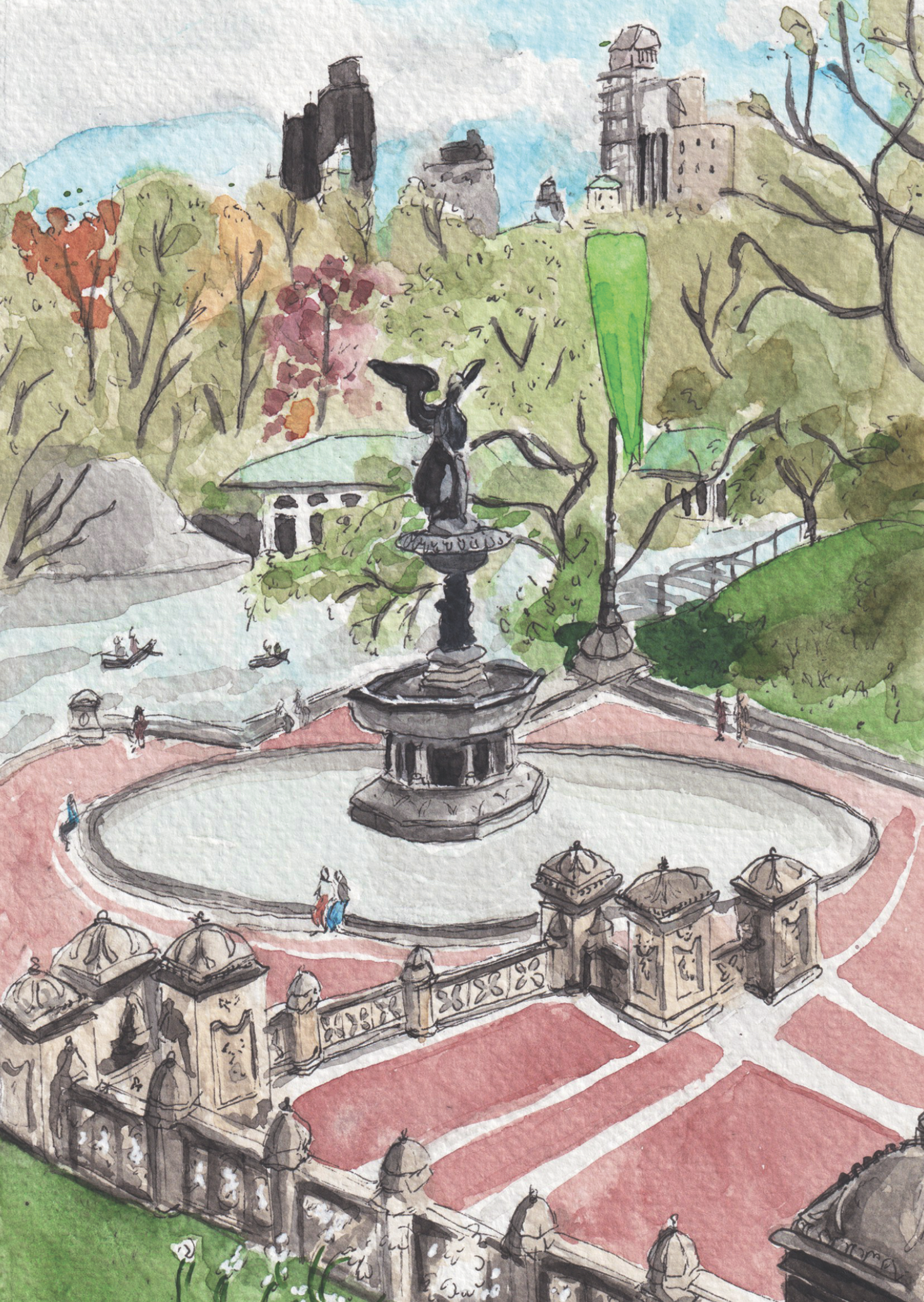 Bethesda Fountain in Central Park Print — Alexandra Schmeling Fine Art