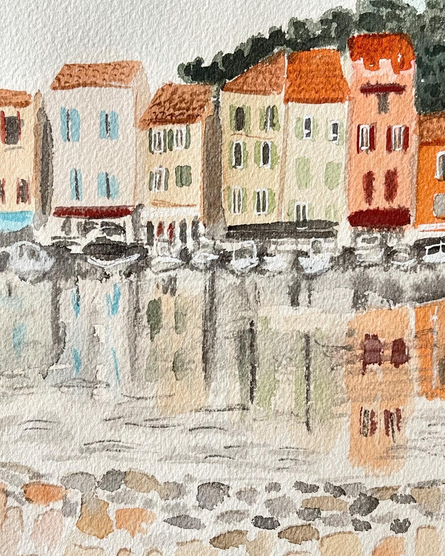 A scene from the boat launch in Cassis, a town on the French Riviera. This painting is part of the current show at @thescoutedstudio and I&rsquo;m so proud to be featured with so many wonderful artists! Comment &ldquo;Cassis&rdquo; and I will send yo