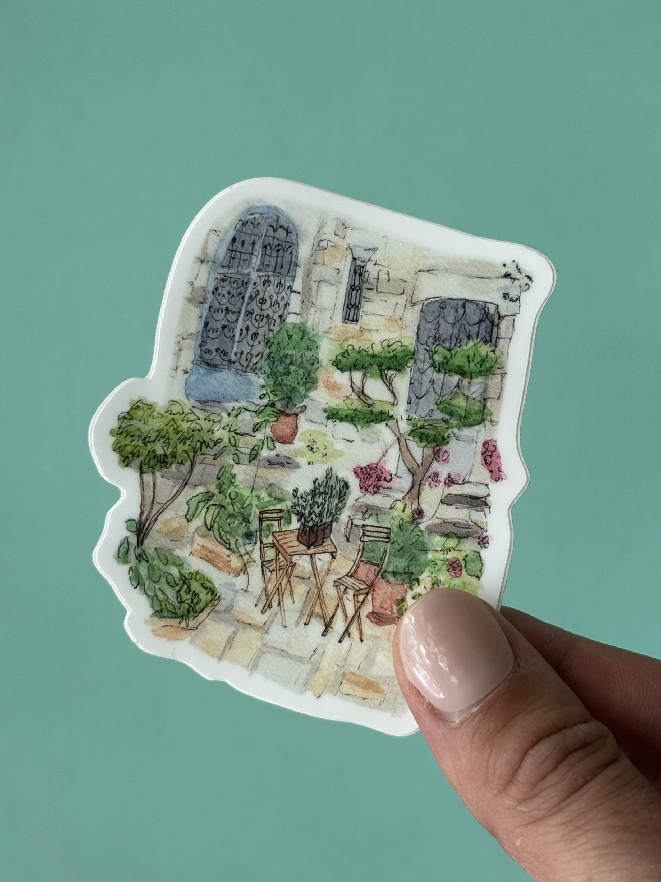 French Patio Sticker