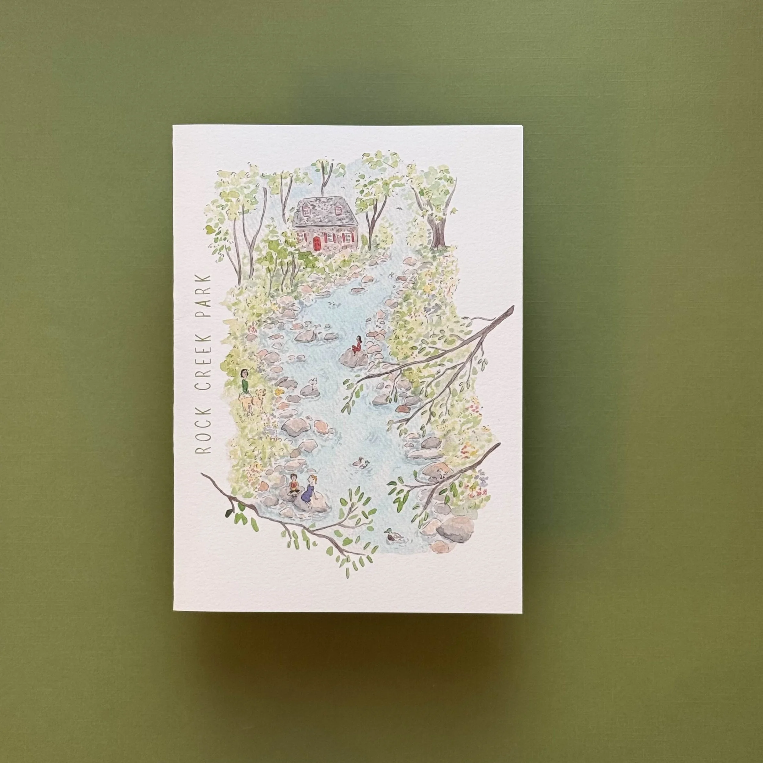 Rock Creek Park cottage and creek card