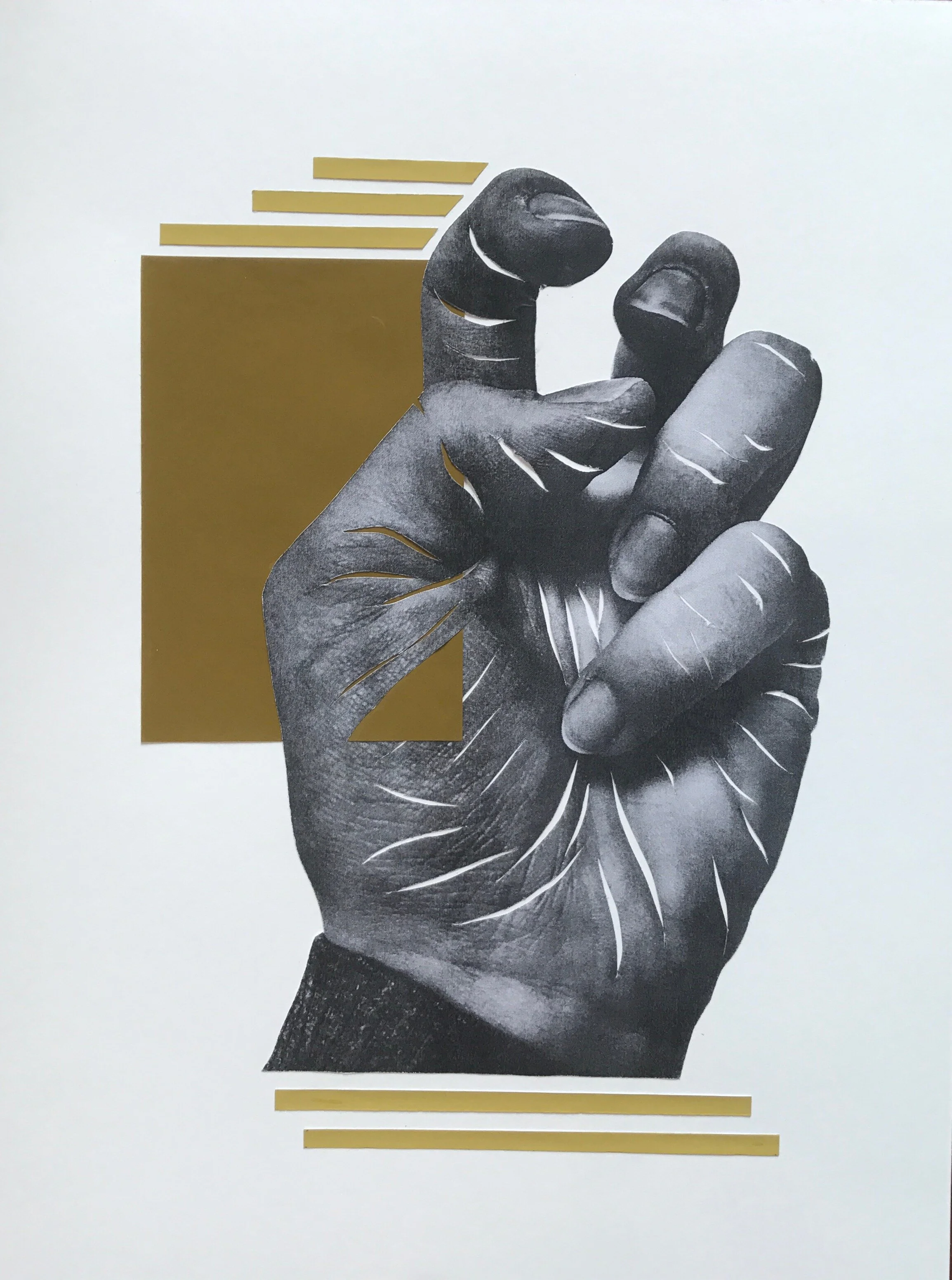  Mixed Media Collage, Xerox Photocopy, Color Aid Paper, Bristol Board, 2018 