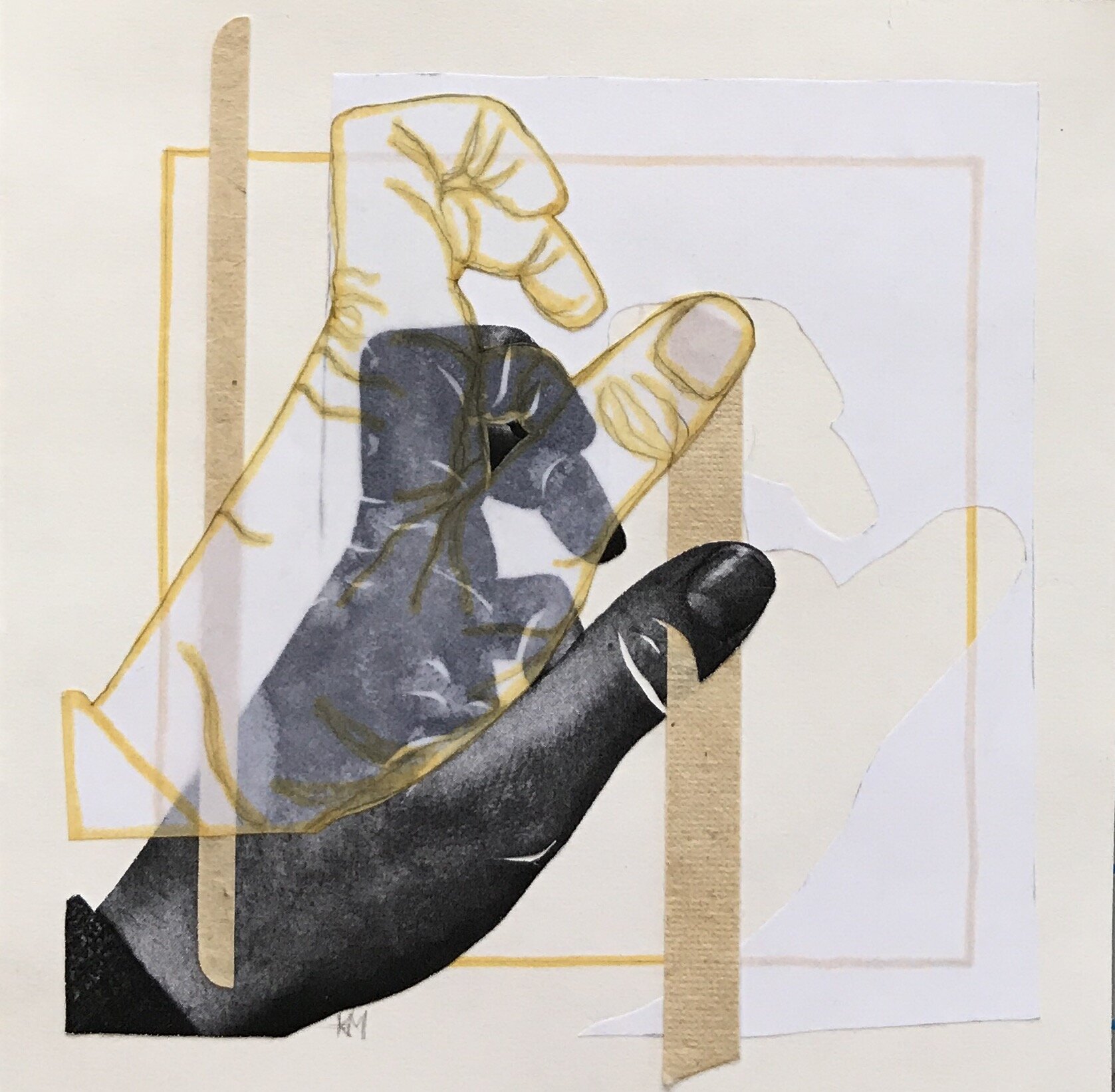  Mixed Media Collage, Xerox Photocopy, Found Paper, Prismacolor Marker, Bristol Board, 2018 