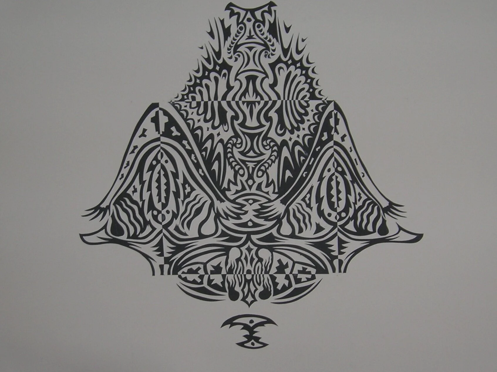  Notan, Hand Cut Paper, Nori Glue, Bristol Board, 18x24", 2012 