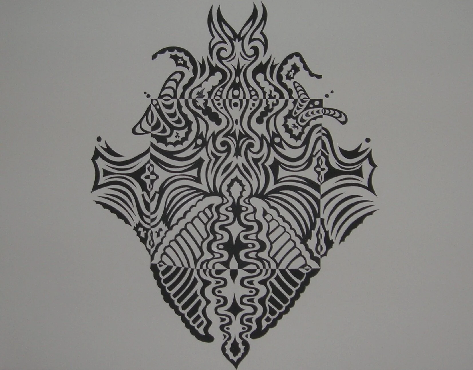 Notan, Hand Cut Paper, Nori Glue, Bristol Board, 18x24", 2012 