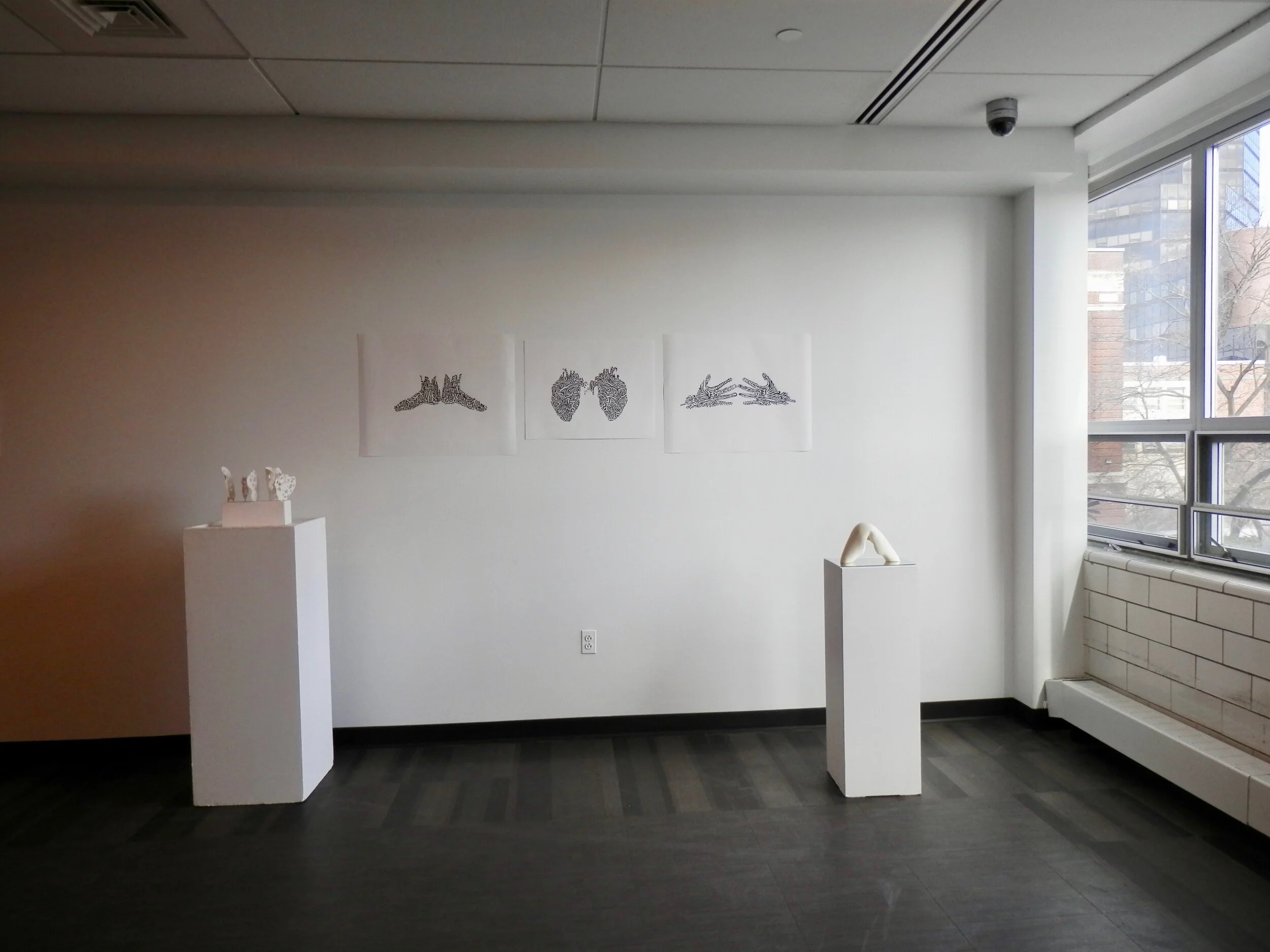 Self Portrait Series, Hand Cut Paper, Nori Glue, Bristol Board, Love Your Body Show, MassArt, Boston, MA, 2013 