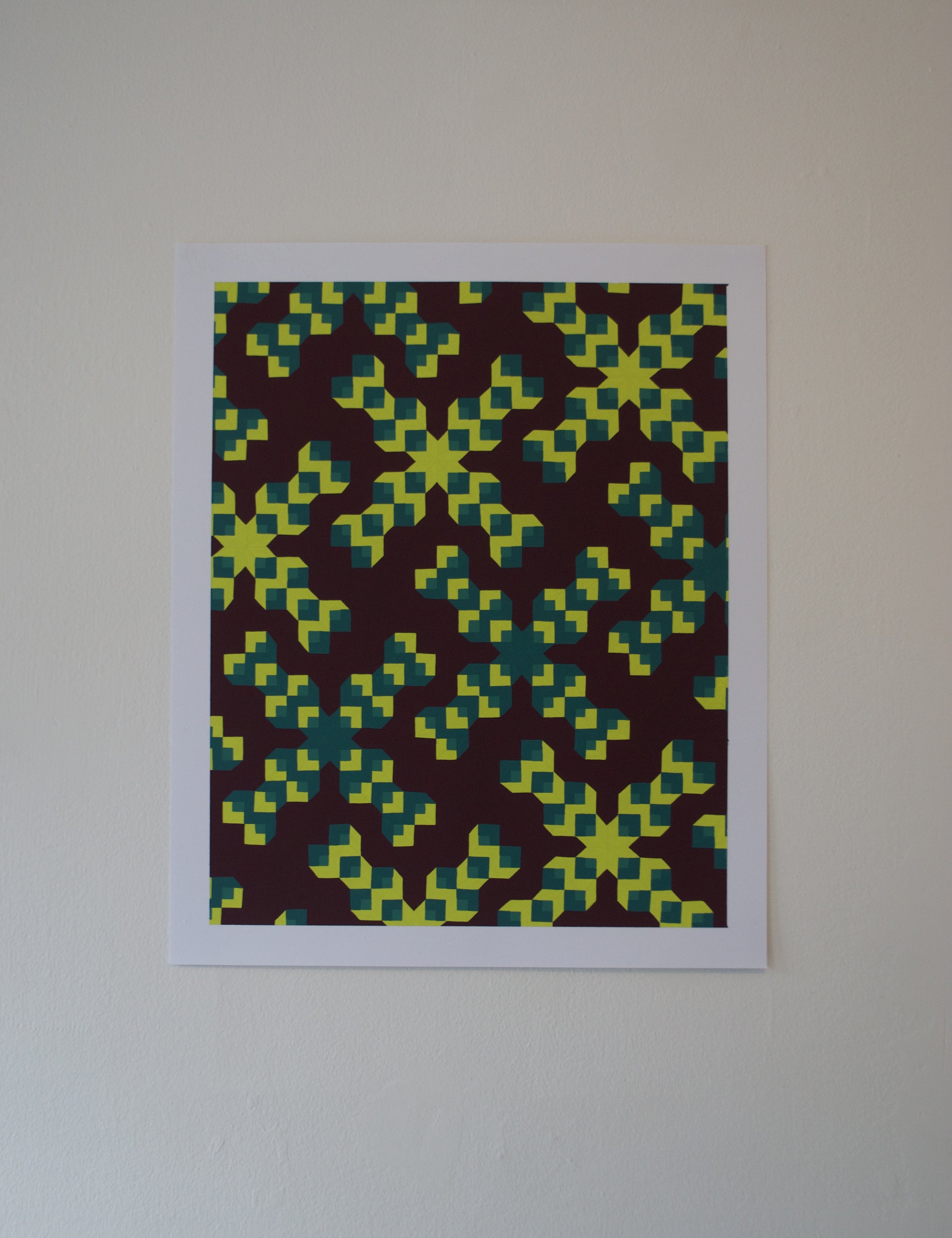  "Pulsate", Acrylic Gouache on Bristol Paper, 14x17", 2022 