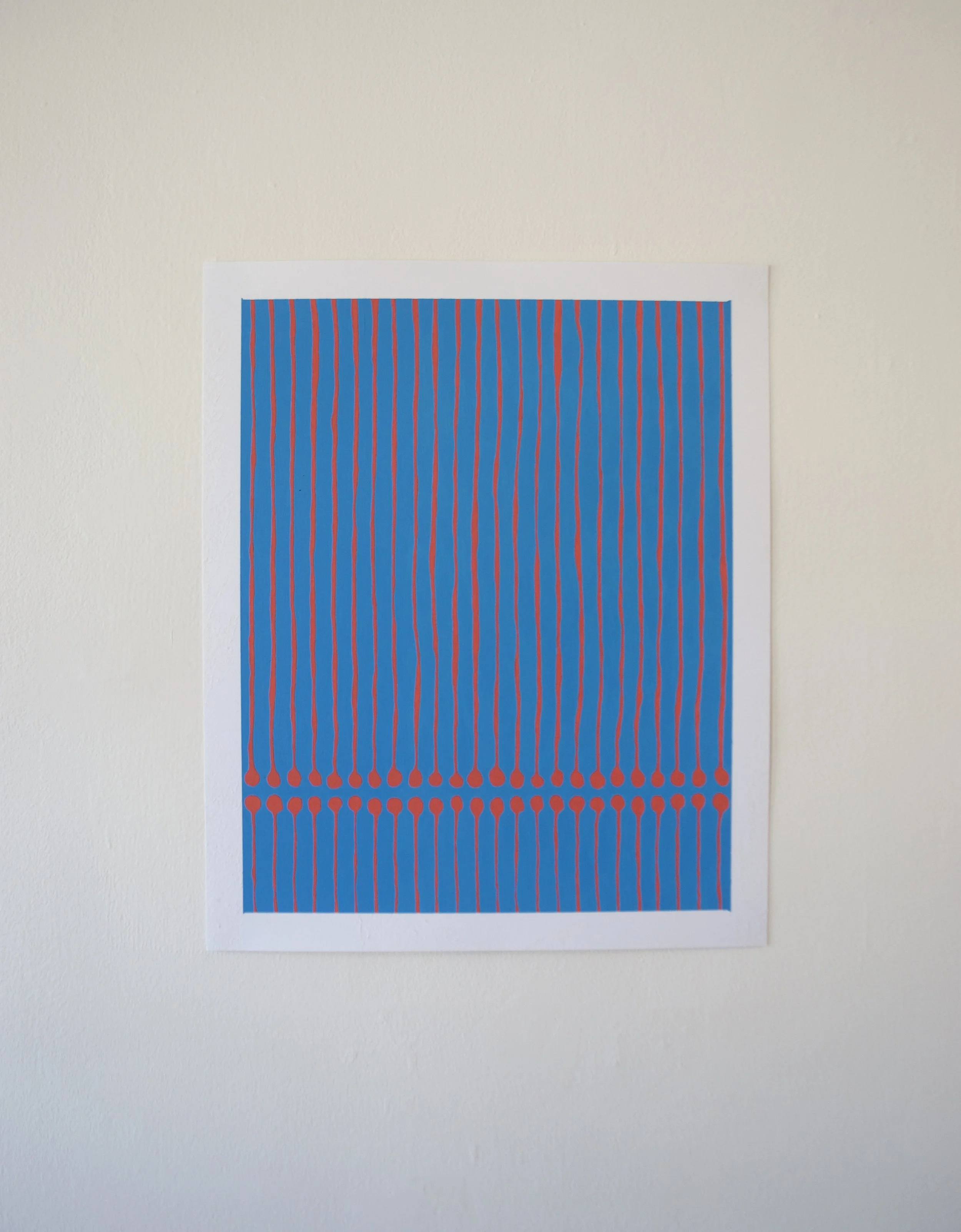  "Rooted", Acrylic Gouache on Bristol Paper, 14x17", 2022 