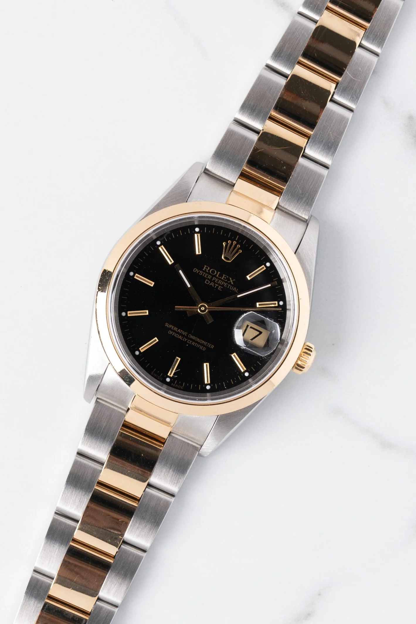 2000 Rolex Oyster Perpetual Date 15203 Black Stick Dial