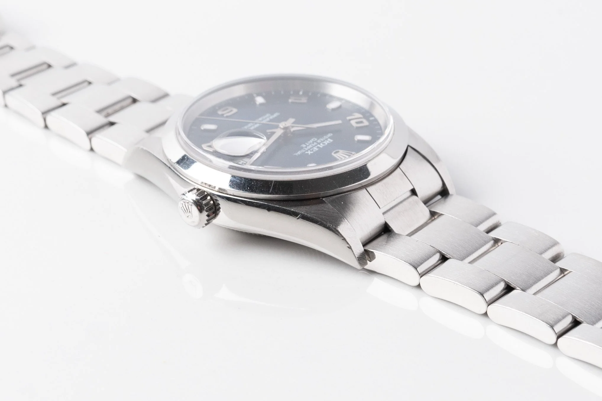 2001 Rolex Oyster Perpetual Date 15200 Arabic Blue Dial - Box 