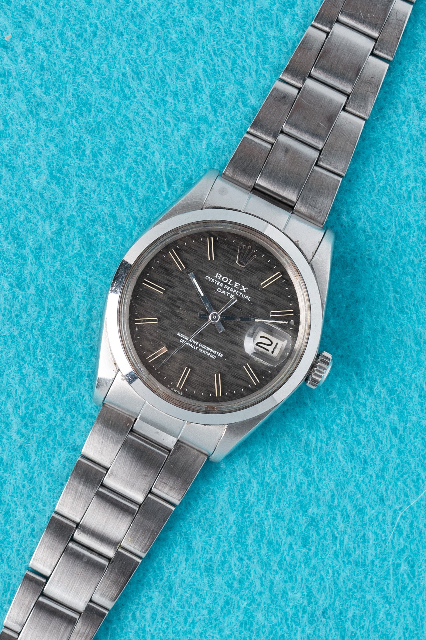 1971 Rolex Oyster Perpetual 1500 Gray Mosaic Dial - Box and Papers