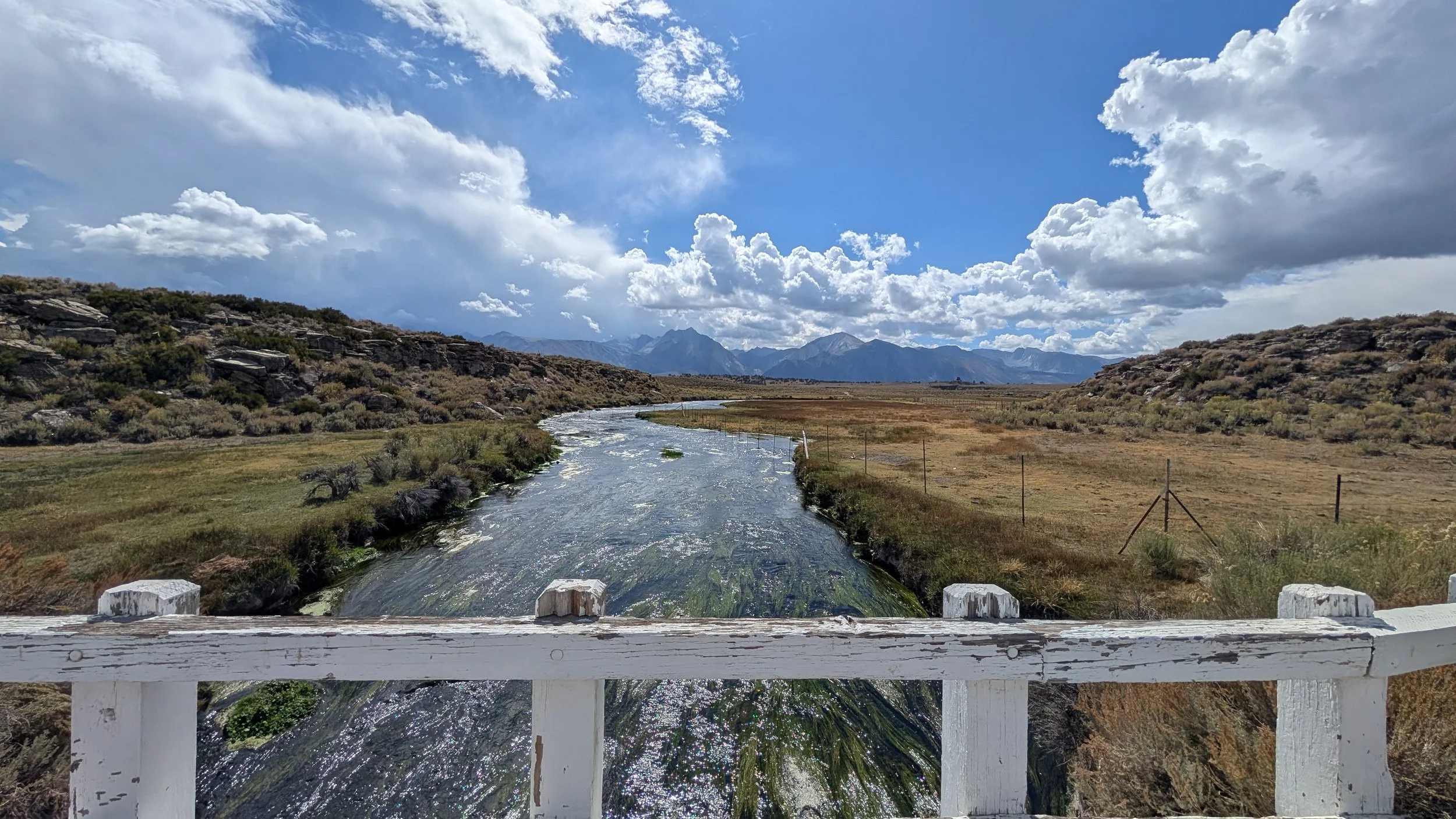 River flowing under a bridge