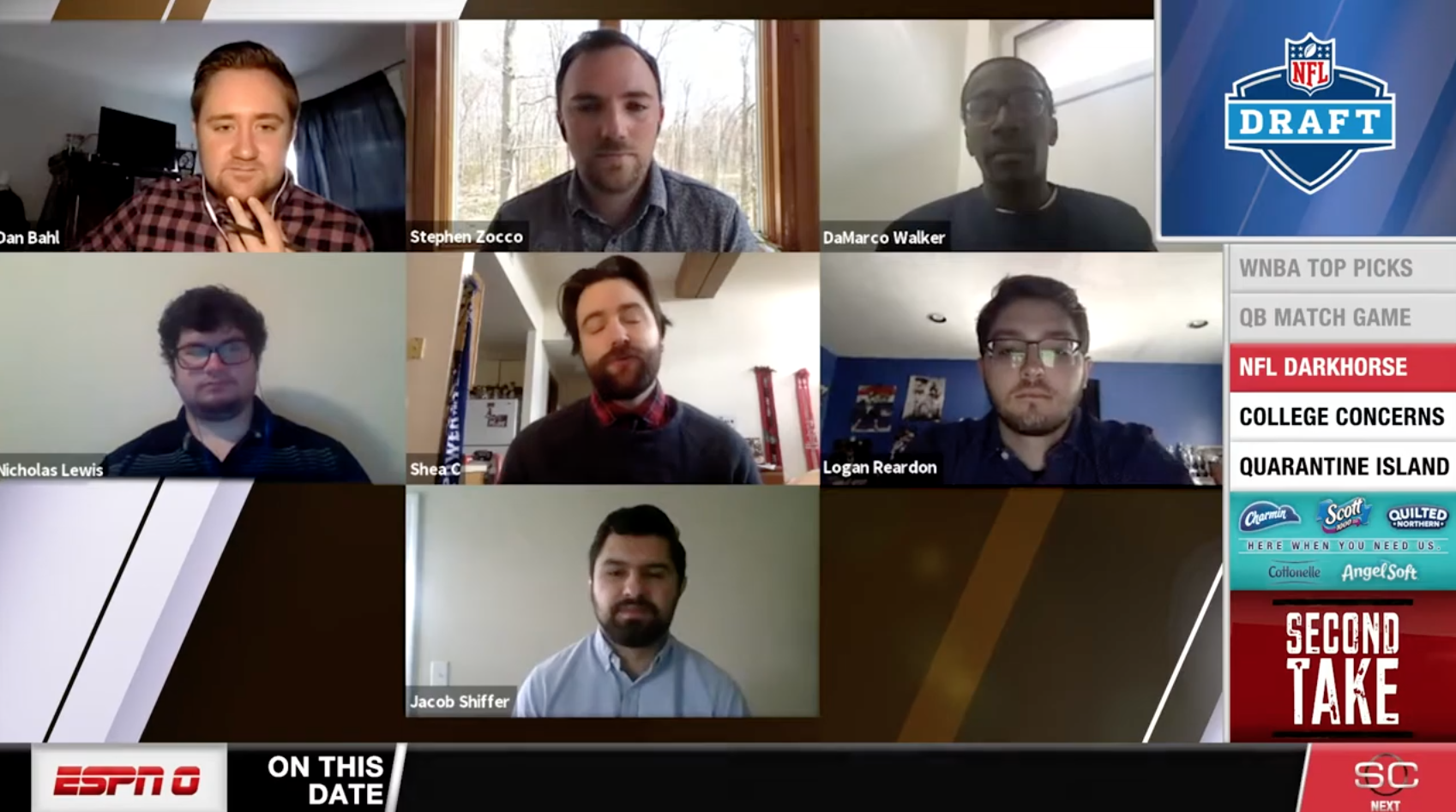 Around the Horn mock show with larger group