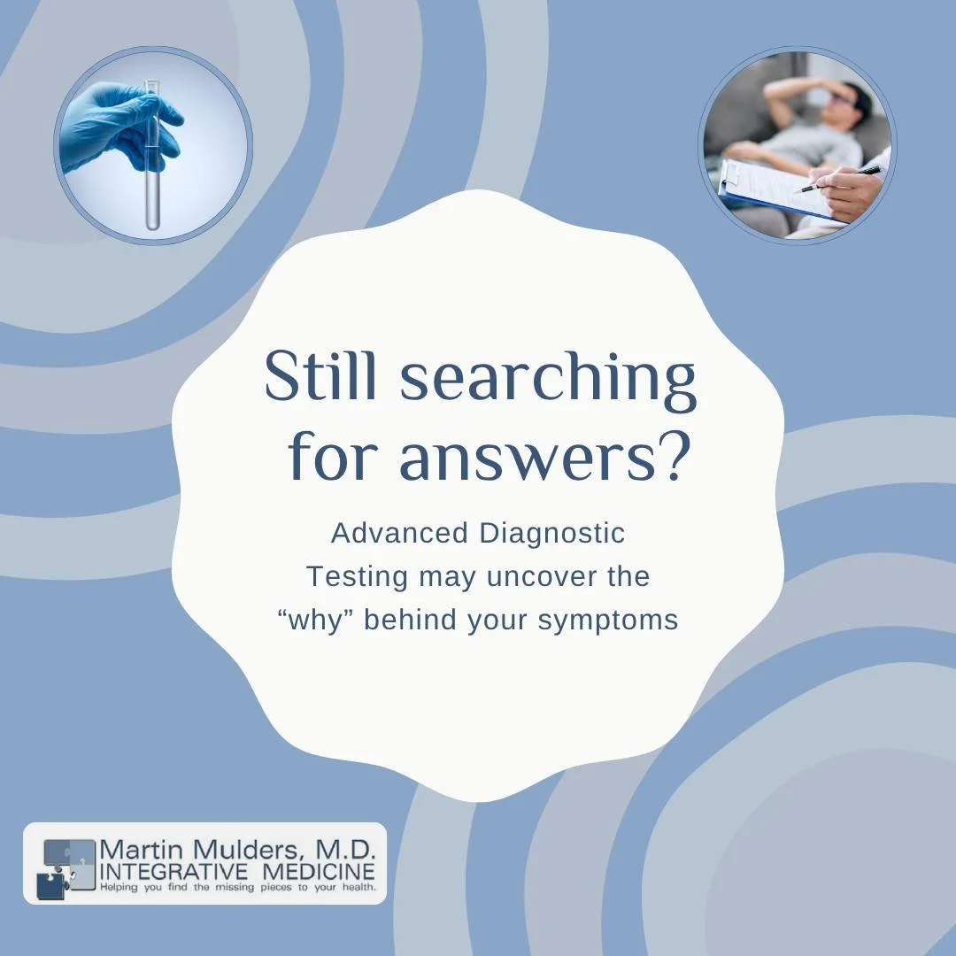 Get to the root, not just the symptoms. Our advanced diagnostic testing helps us personalize your care plan. 

Call (610) 688-4777 on M/W/Thurs to see if testing is right for you.

#IntegrativeMedicine #AdvancedTesting #PersonalizedCare #testing #Mol
