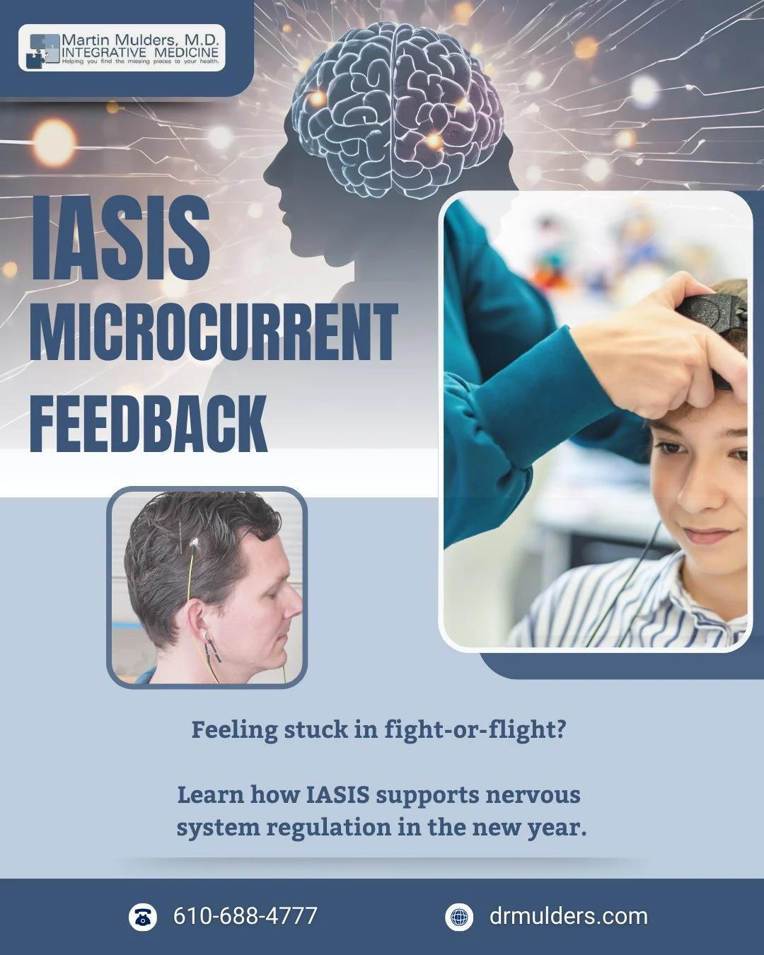Feeling stuck in fight-or-flight?
Your nervous system may be working overtime.

IASIS Microcurrent Neurofeedback is a gentle, non-invasive therapy designed to support nervous system regulation &mdash; helping the brain recognize and reset patterns li