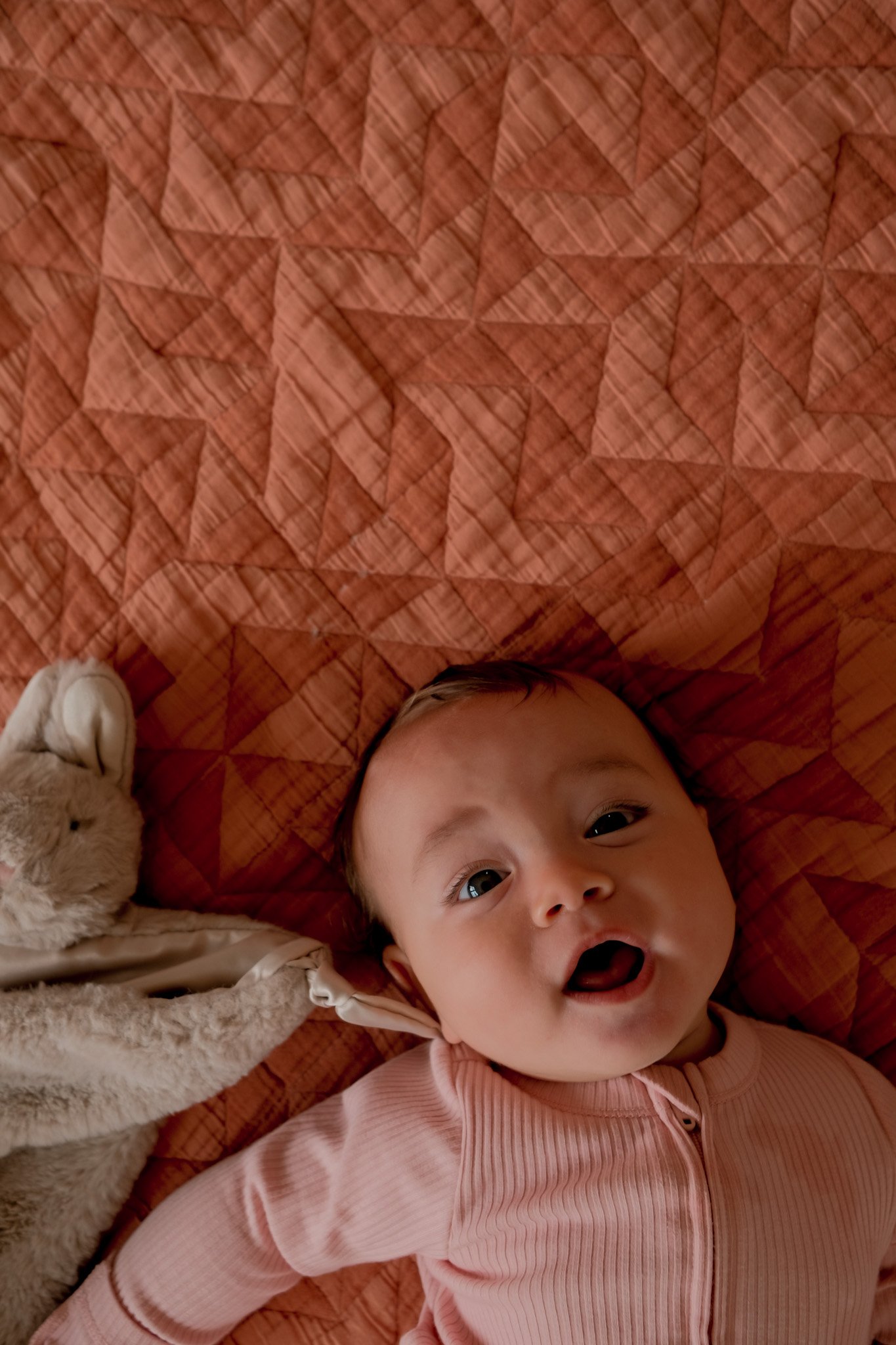 Baby Girl on Quilt