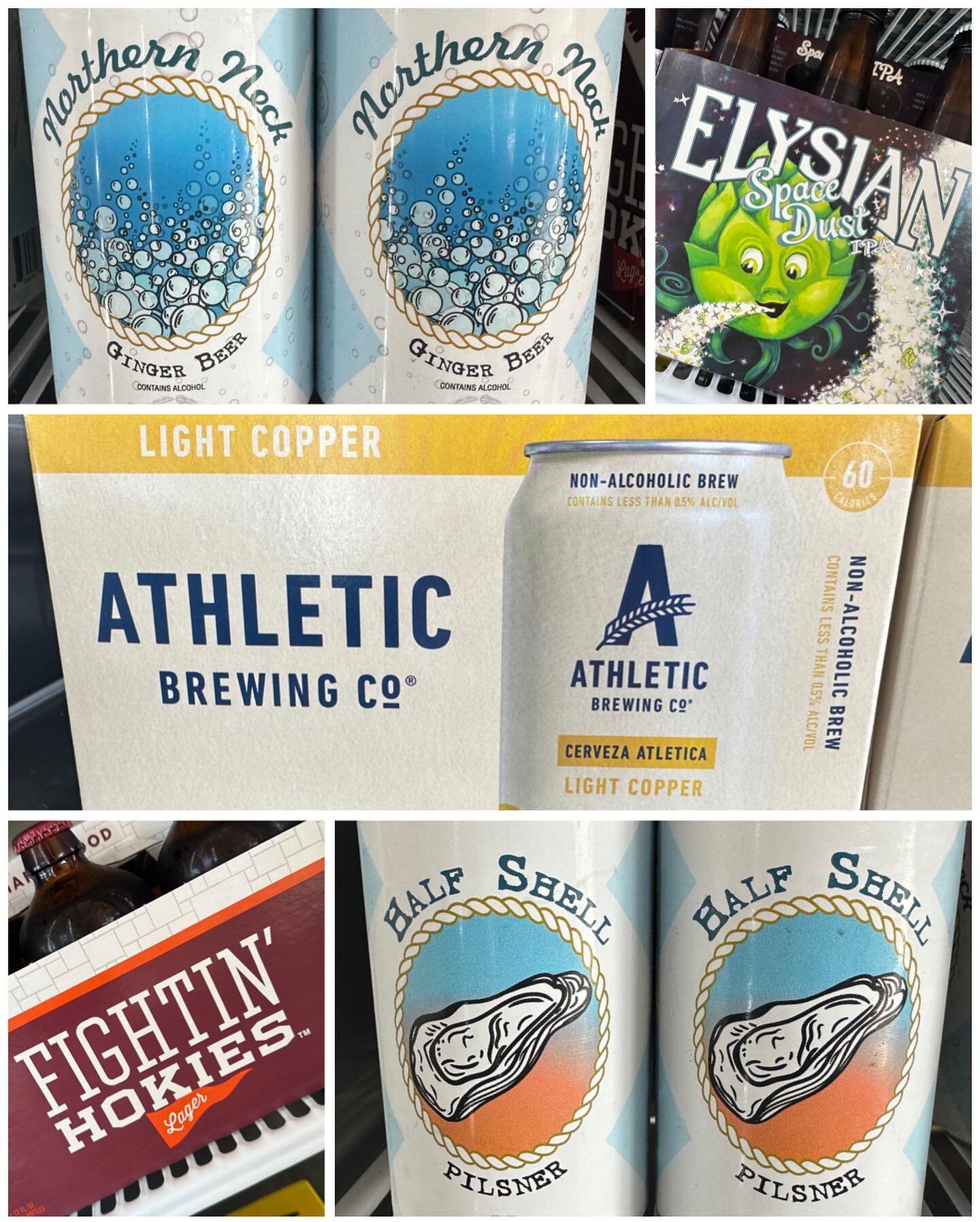 🍻 Game Day Go-To&rsquo;s 🏈 Grab your beer &amp; snacks in the market! 🥜

Find craft beer in the fridge:
🦪 Dividing Creek Half Shell Pilsner
🫚 Dividing Creek NNK Ginger Beer
✨ Elysian Space Dust IPA
🦃 Fightin&rsquo; Hokies Lager
🌾 N.A. Athletic