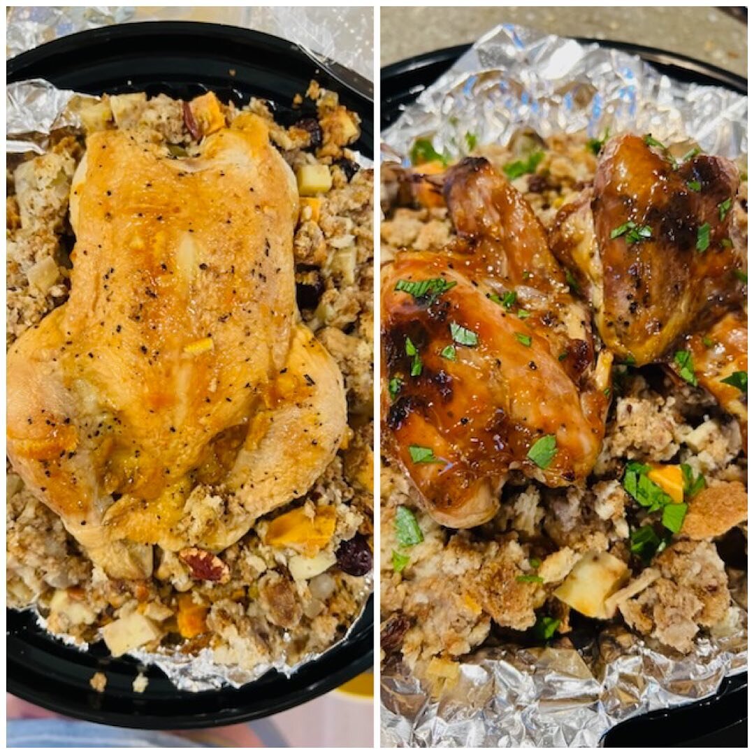 🧑&zwj;🍳 Glazed Cornish Game Hen &amp; Sweet BBQ Grilled Quail with Sweet Potato Dressing 🍠

Available in the market now! We&rsquo;re open every day, 9am to 5pm! 💚

#wefresh #DIFferent #duginfarms #nnk @visitkilmarnockva @visitwhitestoneva @virgin