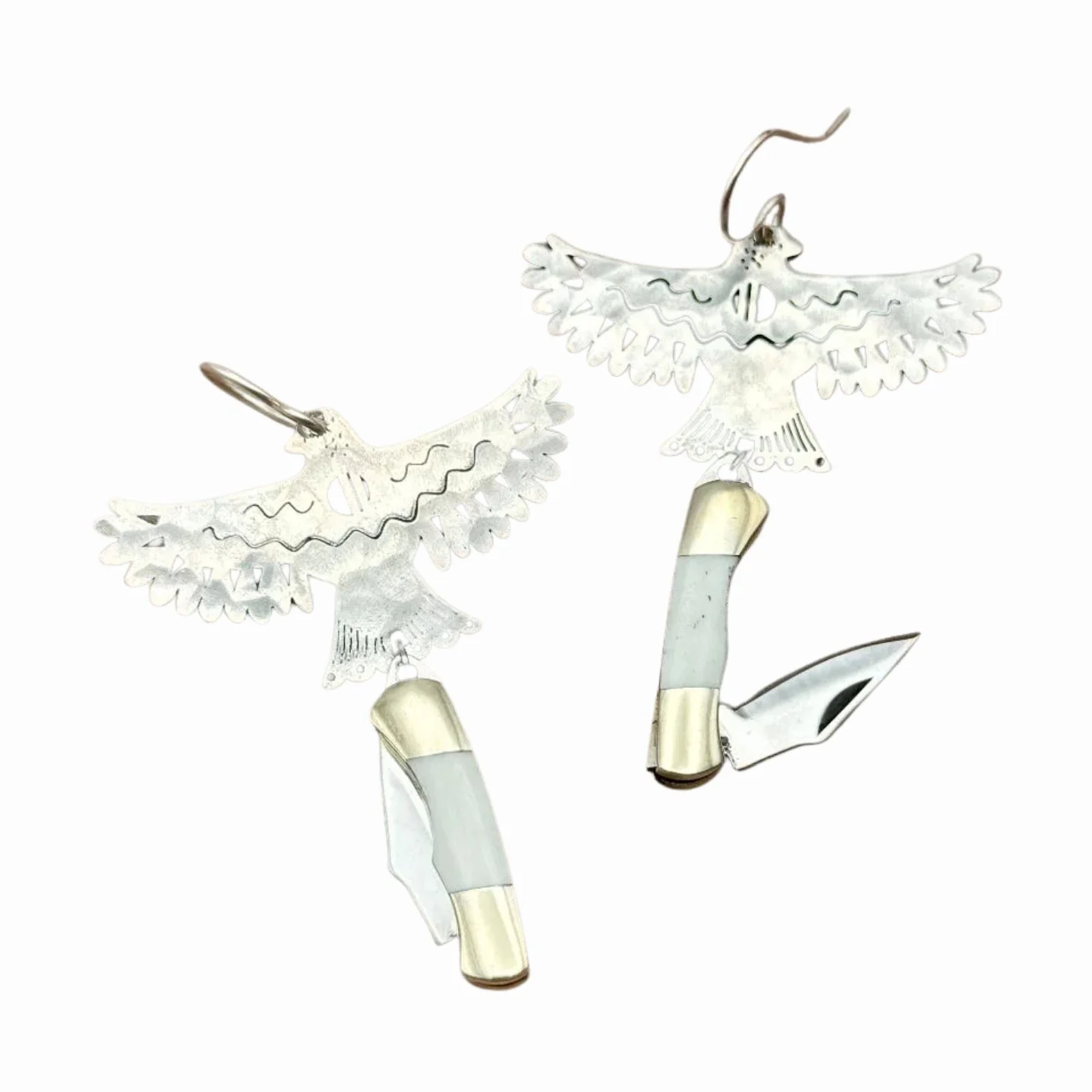 Handmade Free Bird Earrings Silver