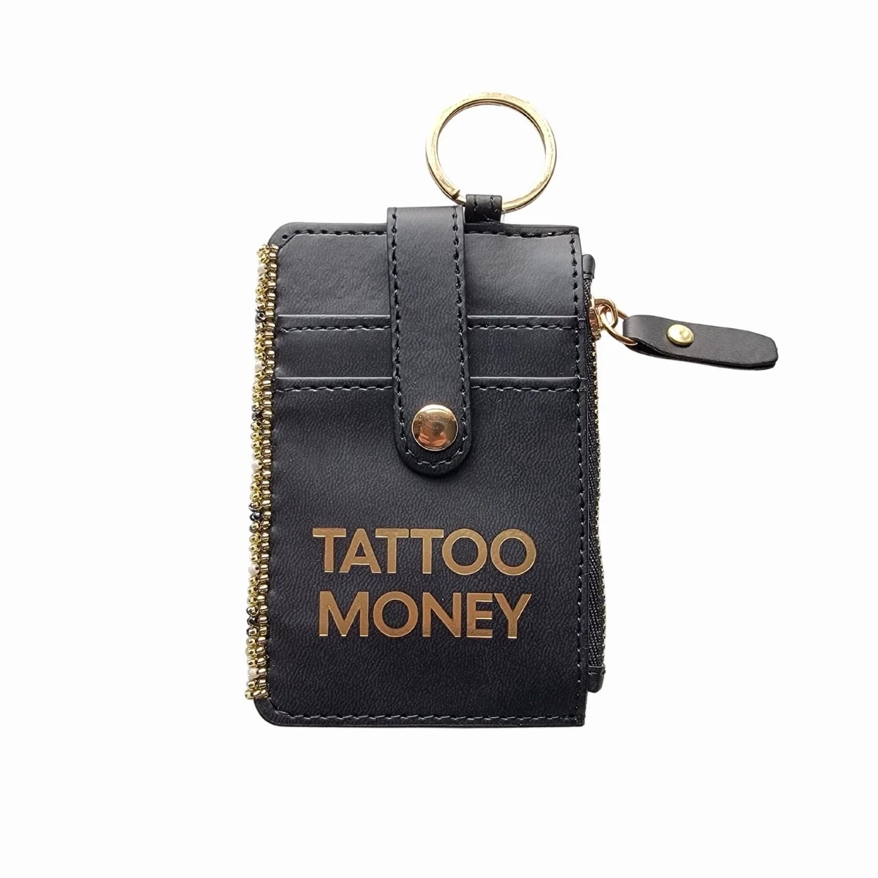 "Tattoo Money" Beaded Wallet Keychain