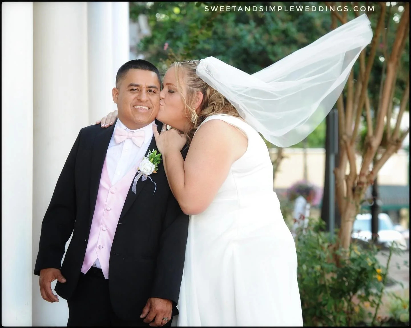 Congratulations to Tabetha &amp; Fidel, who were all smiles as family and closest friends gathered to celebrate their Enchanting Courtyard Wedding. Our little venue in #HeartofWarrenton is the perfect romantic haven for your elopement or intimate eve